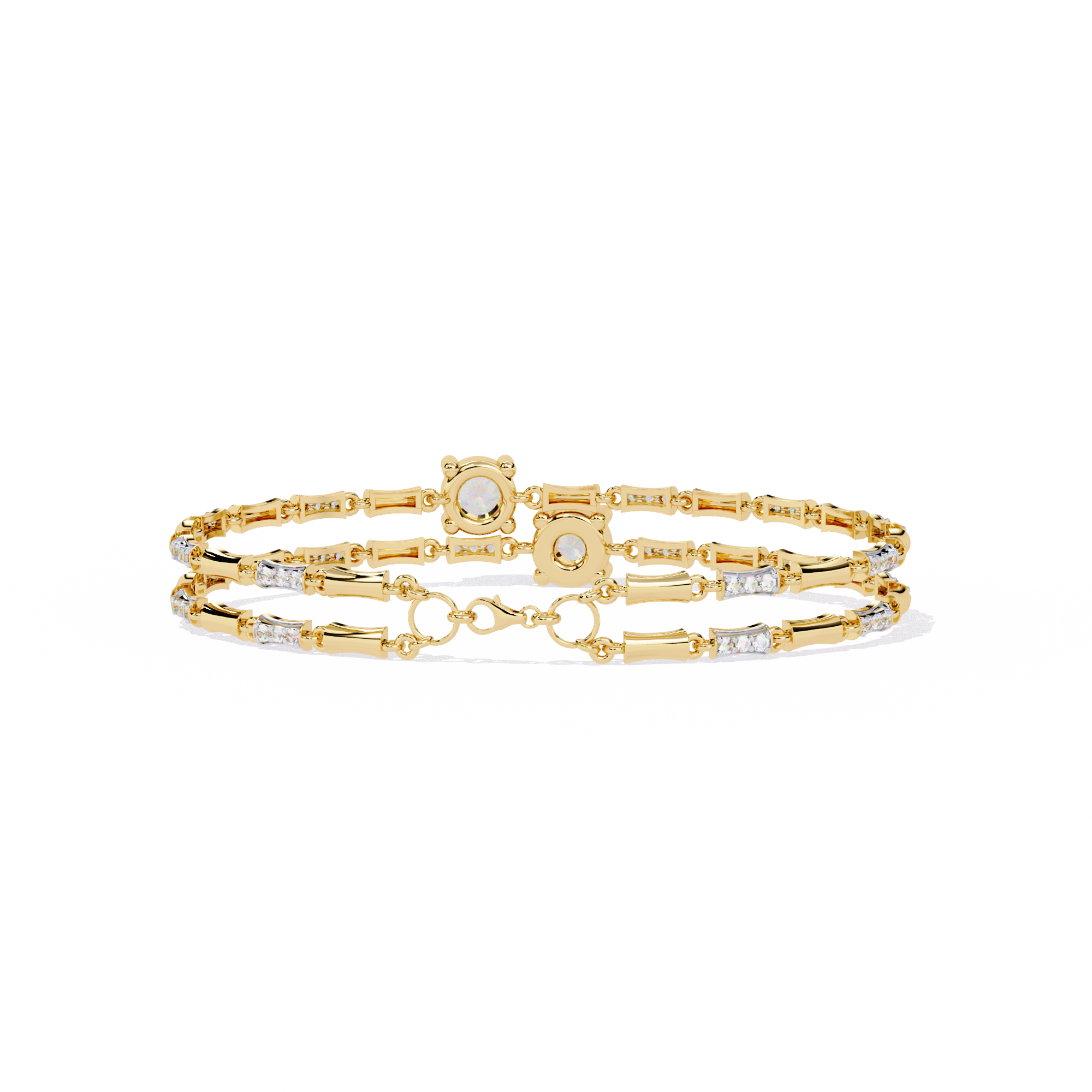 2.22 CT DUET SPARK BRACELET 18K