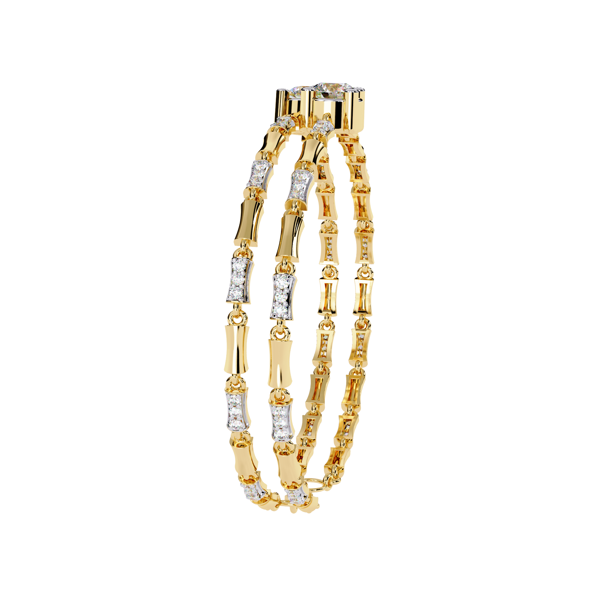 2.22 CT DUET SPARK BRACELET 18K