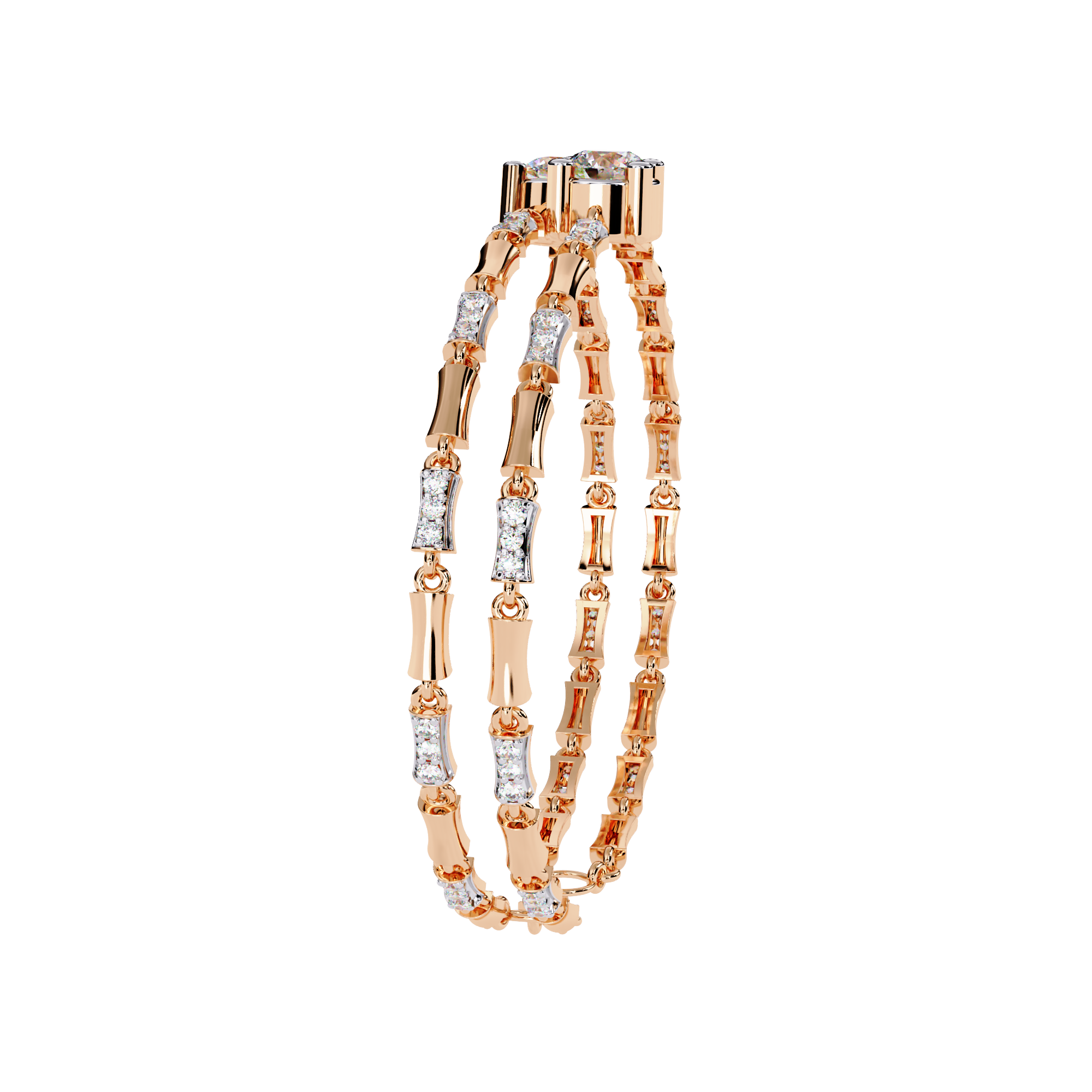 2.22 CT DUET SPARK BRACELET 18K