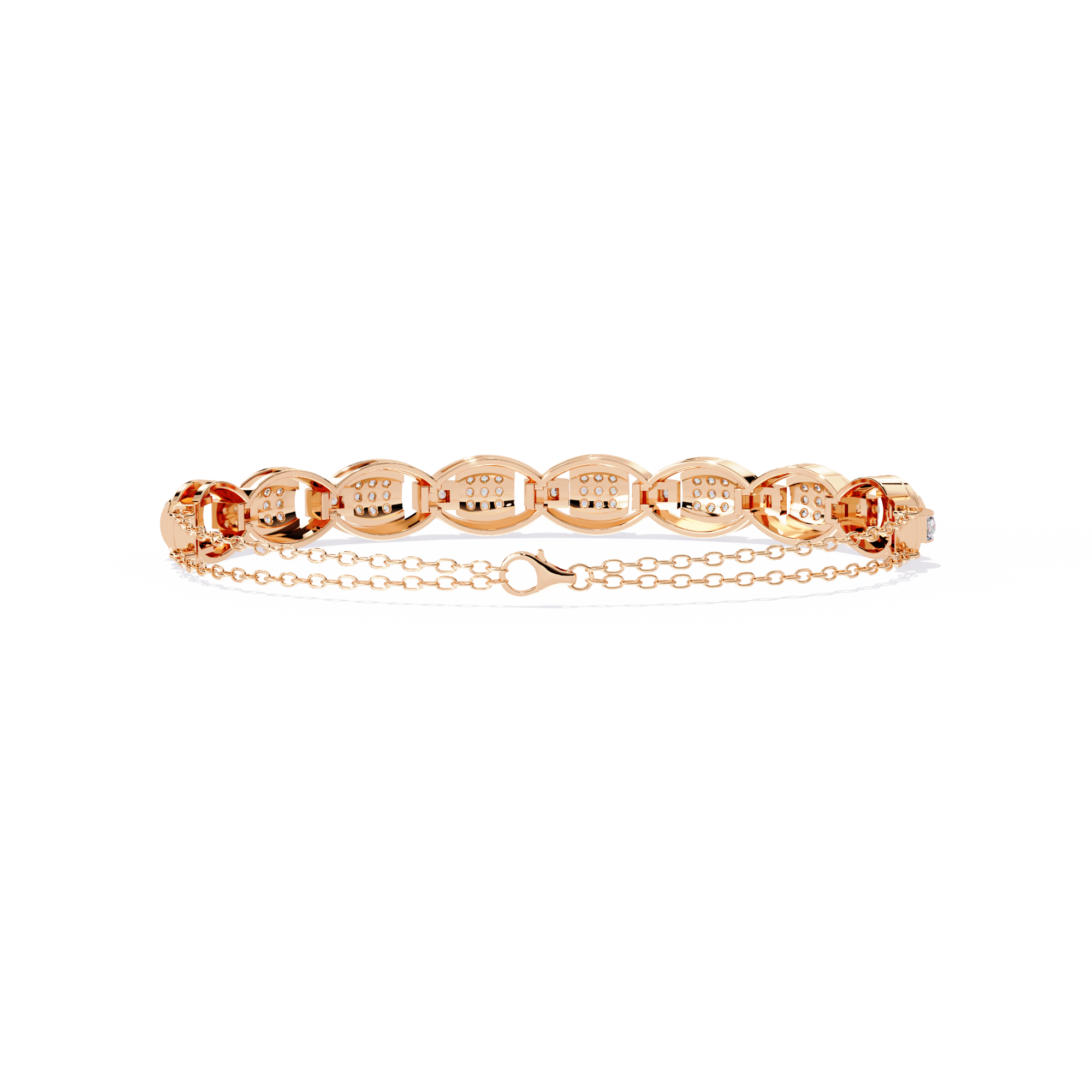 0.85 CT OVAL LINK SHIMMER BRACELET