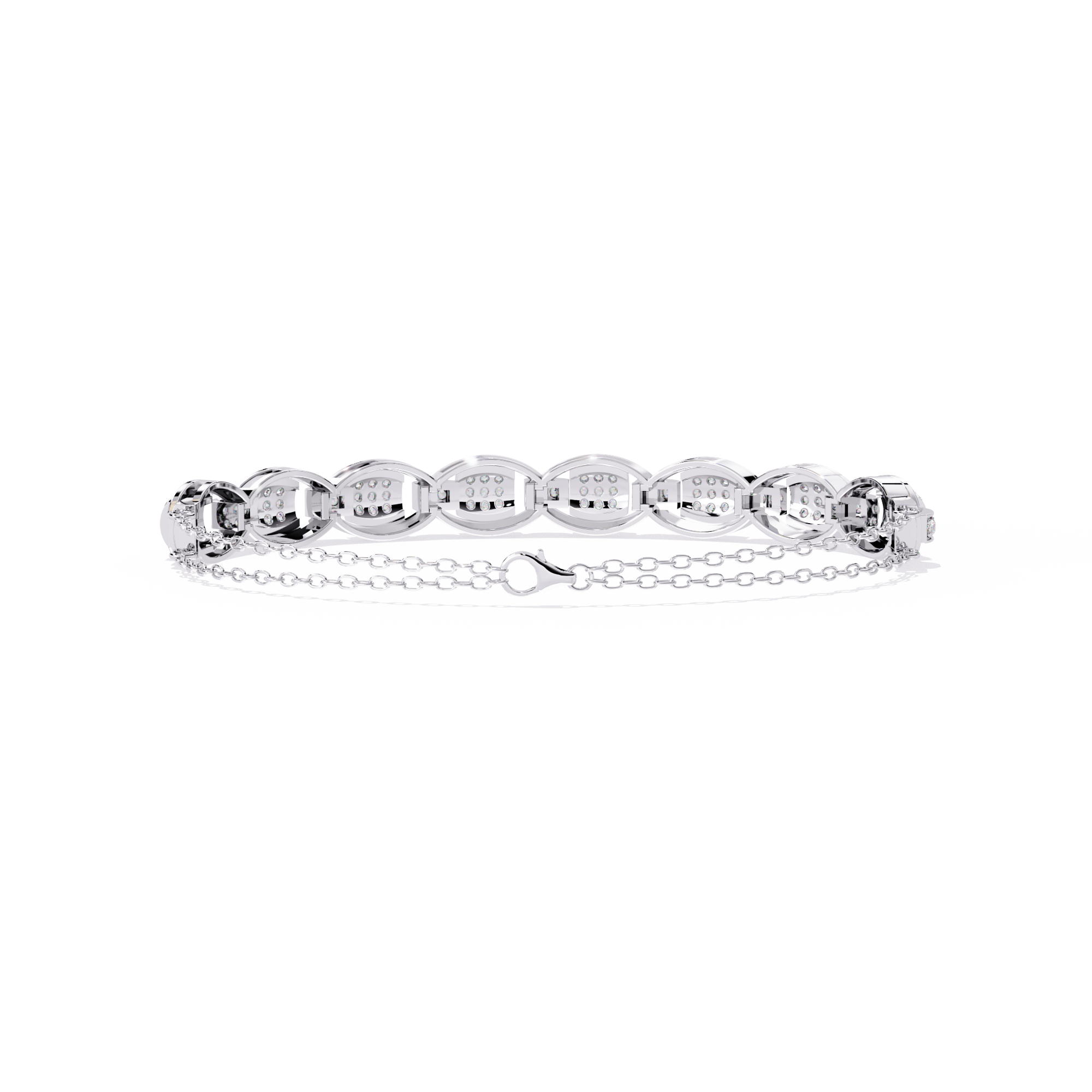 0.85 CT OVAL LINK SHIMMER BRACELET