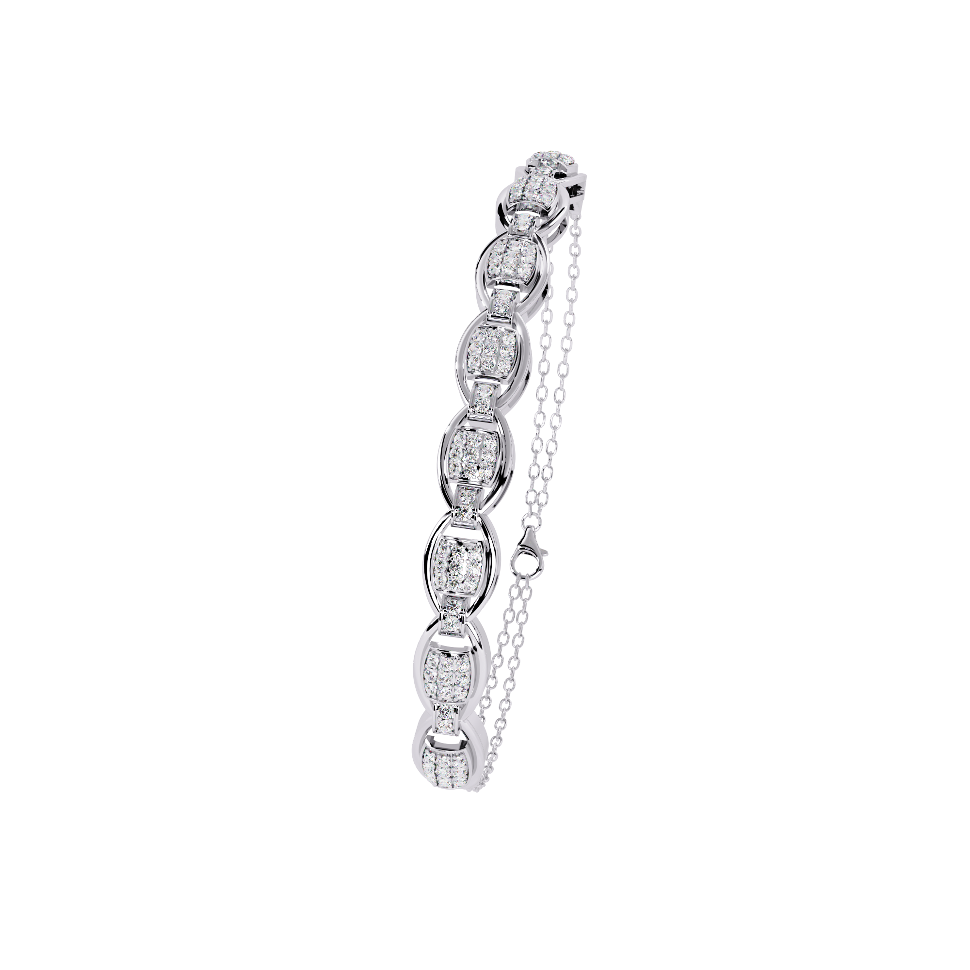 0.85 CT OVAL LINK SHIMMER BRACELET
