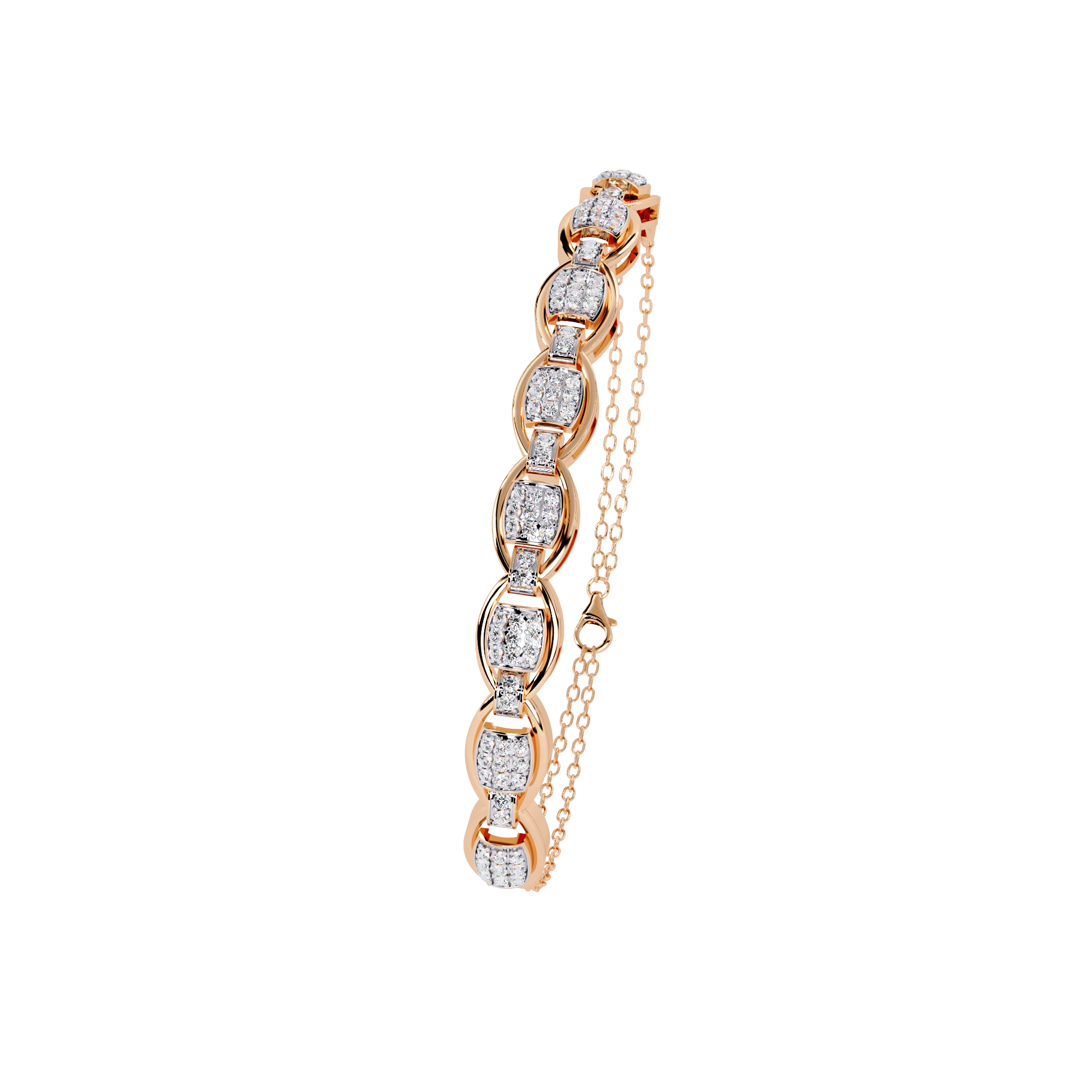 0.85 CT OVAL LINK SHIMMER BRACELET