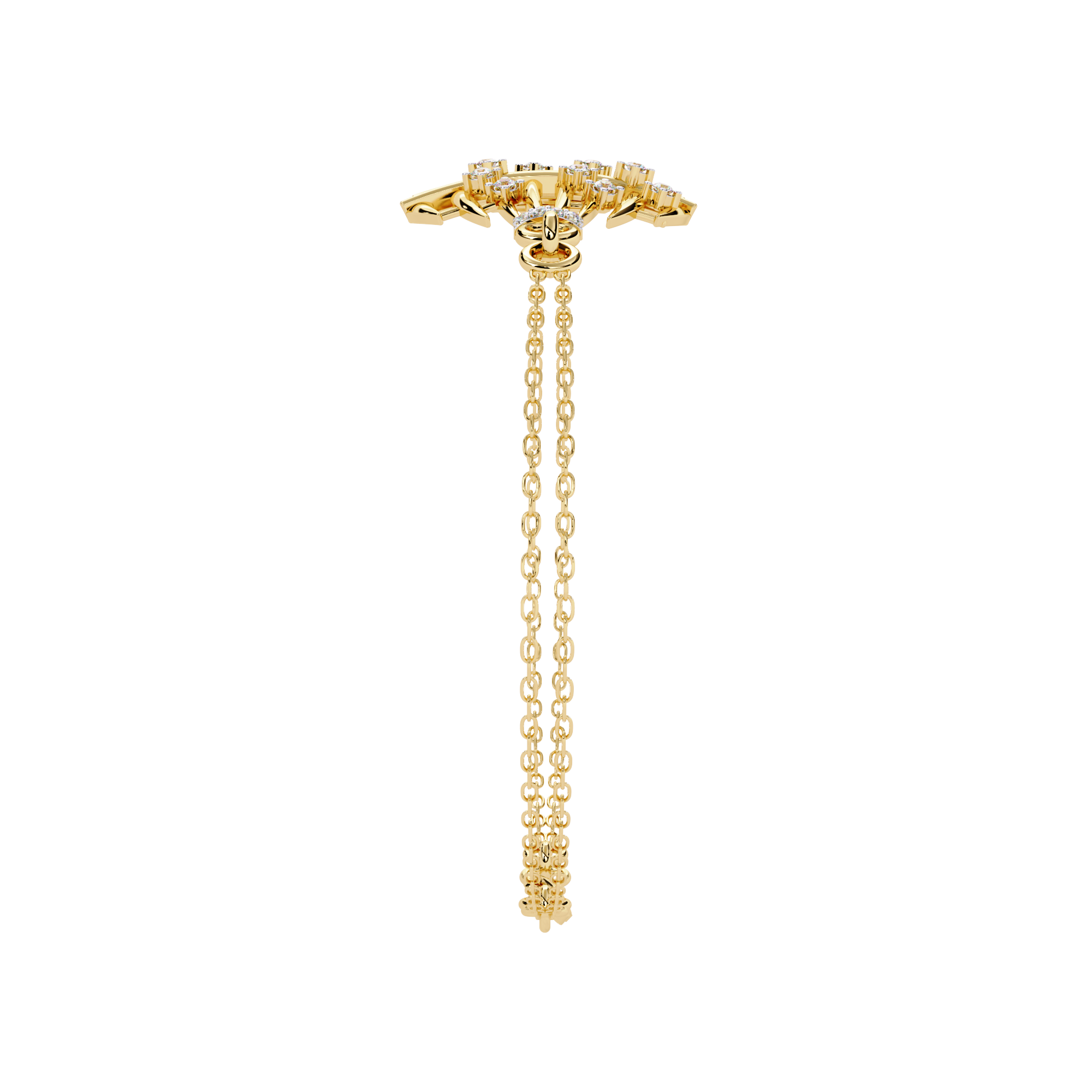 0.13 CT PETAL SWIRL BRACELET 18K