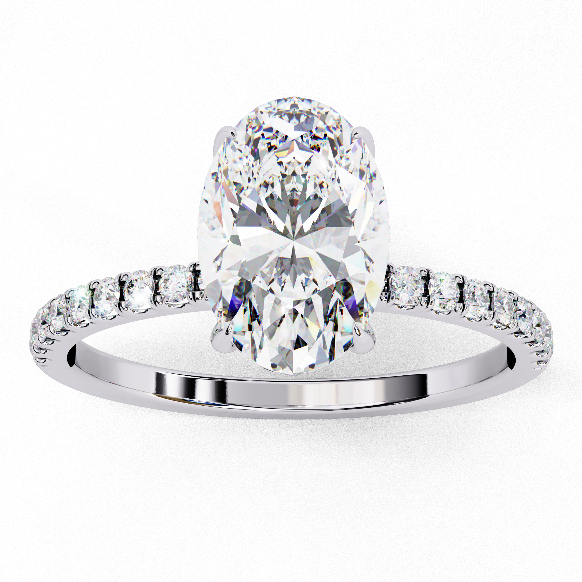1.43 ct Luminous Oval Ring 9k