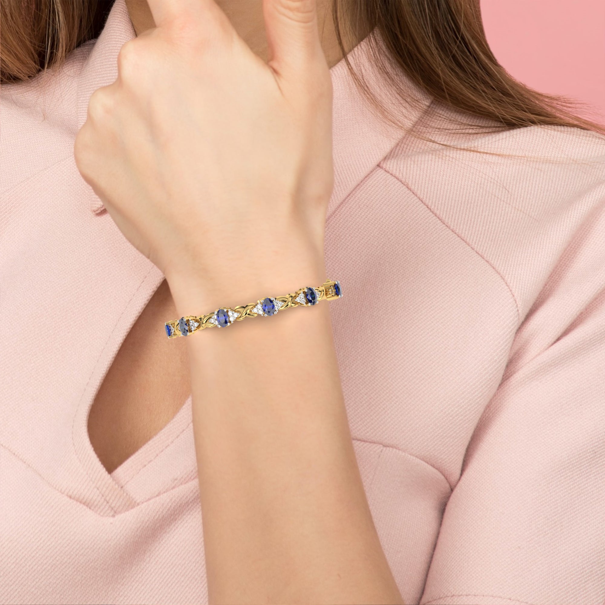5.26 ct Oval Grandeur Bracelet 9k