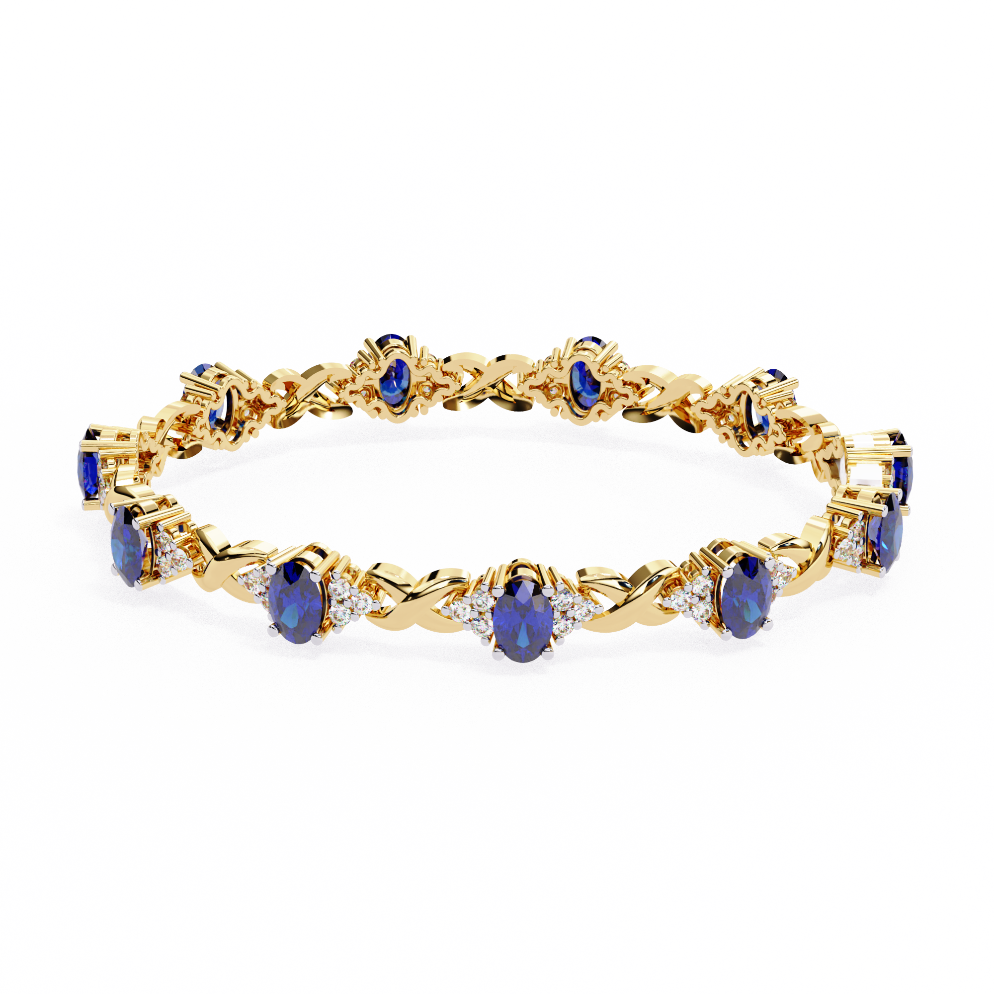 5.26 ct Oval Grandeur Bracelet 9k