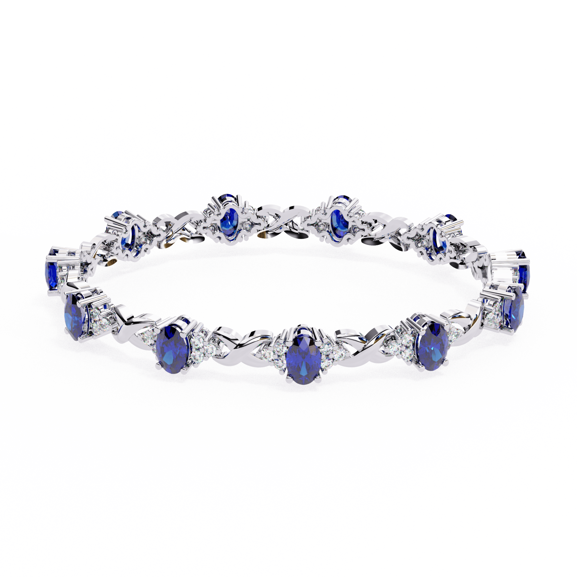 5.26 ct Oval Grandeur Bracelet 9k