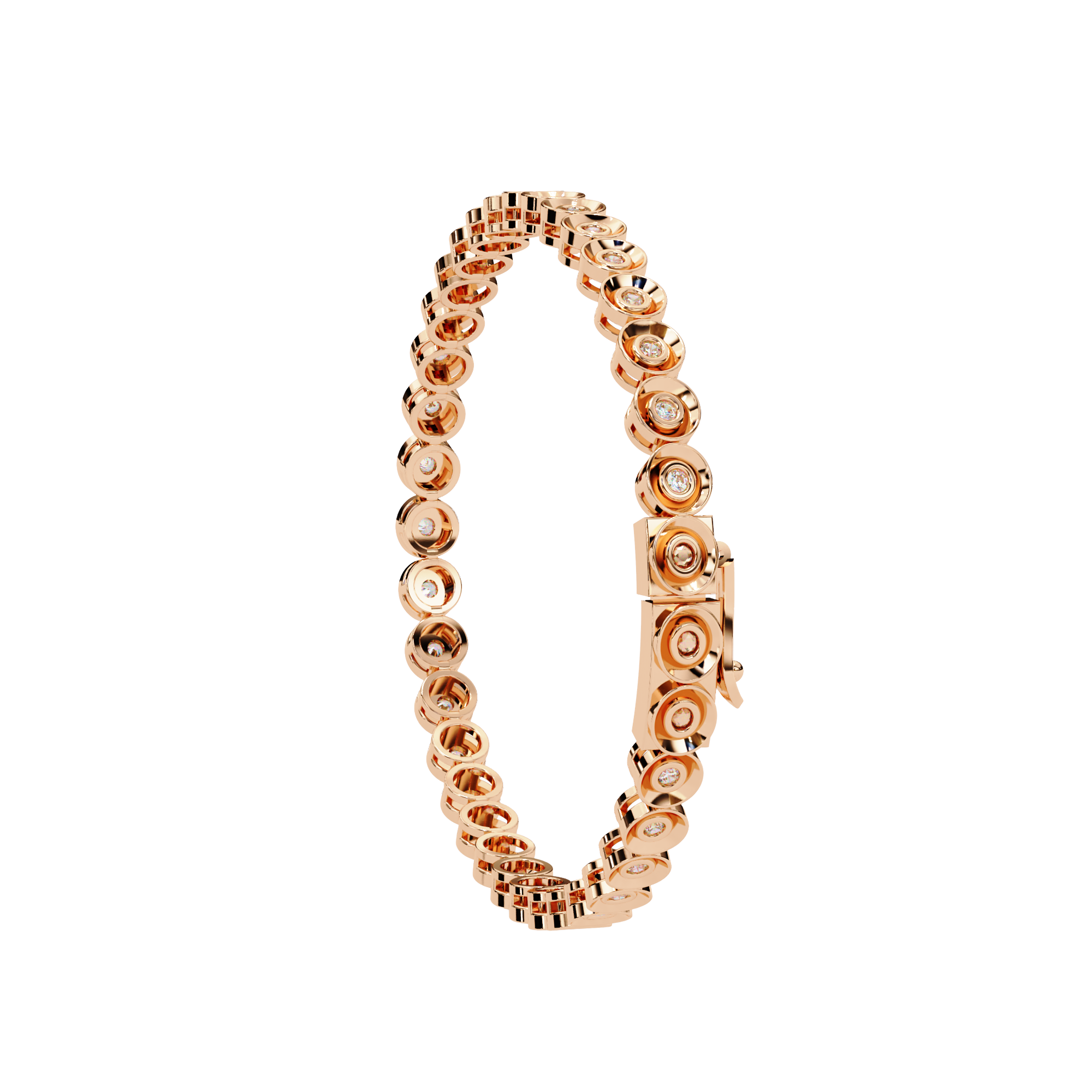 0.59 ct Luminous Loop Bracelet 9k