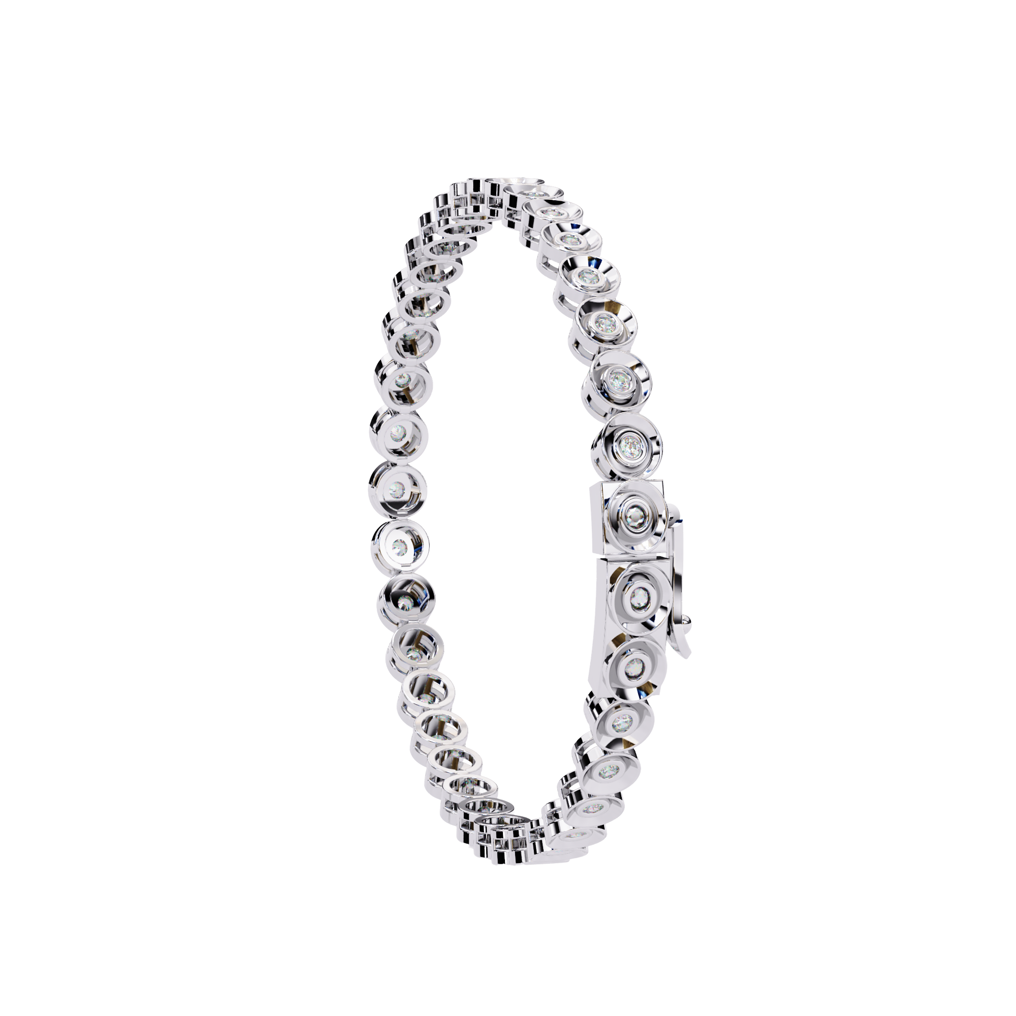 0.59 ct Luminous Loop Bracelet 9k