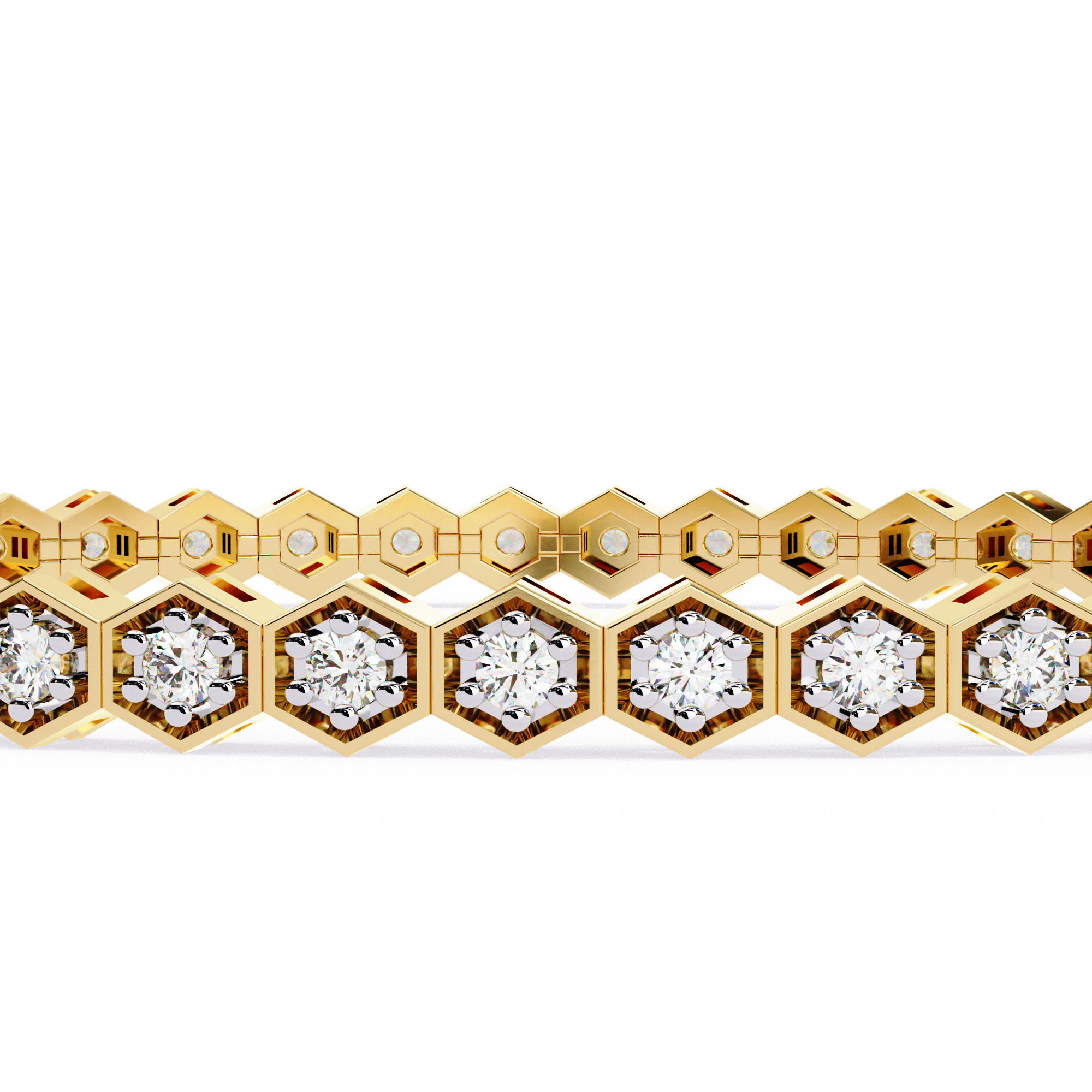 1.05 ct Golden Horizon Bracelet 9k