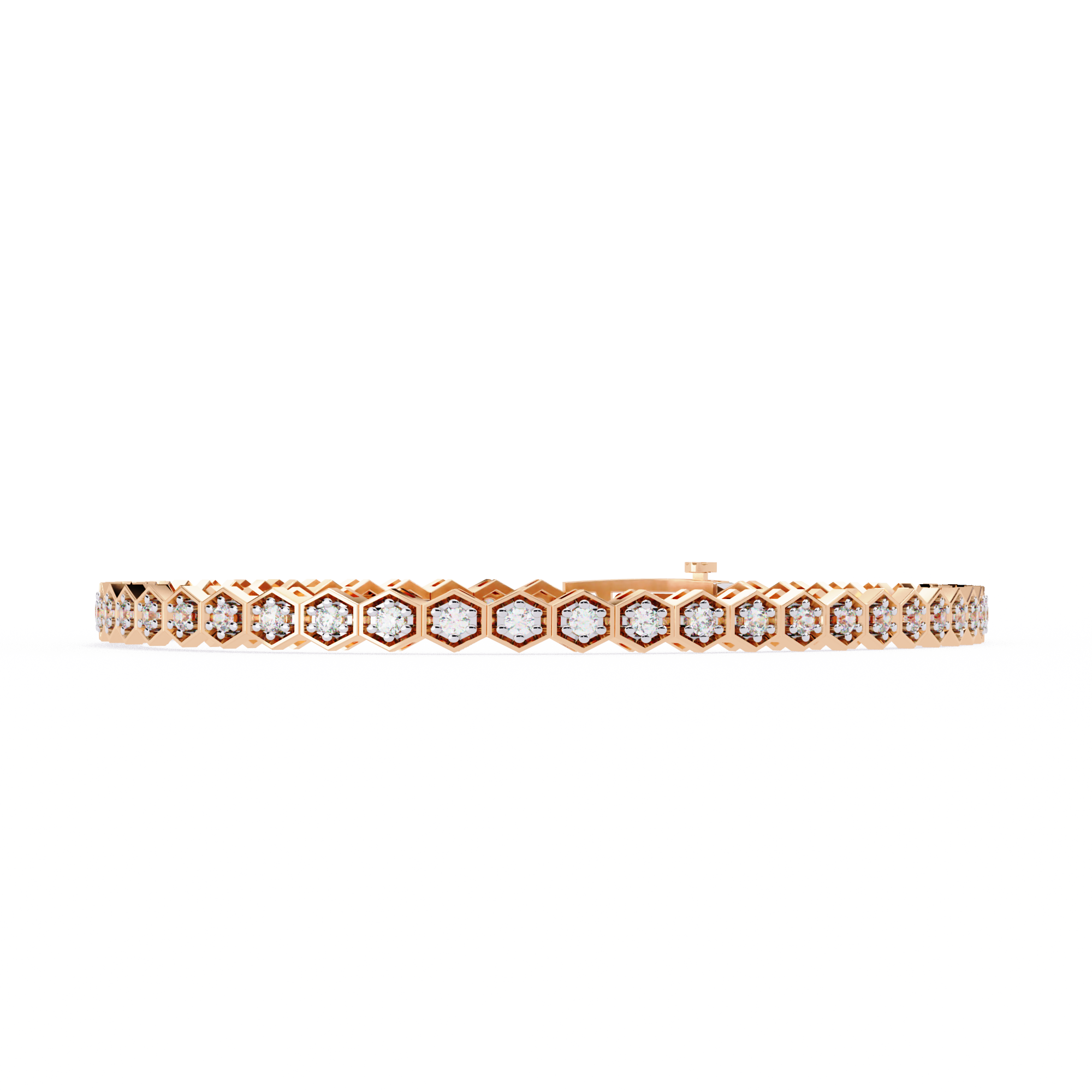 1.05 ct Golden Horizon Bracelet 9k