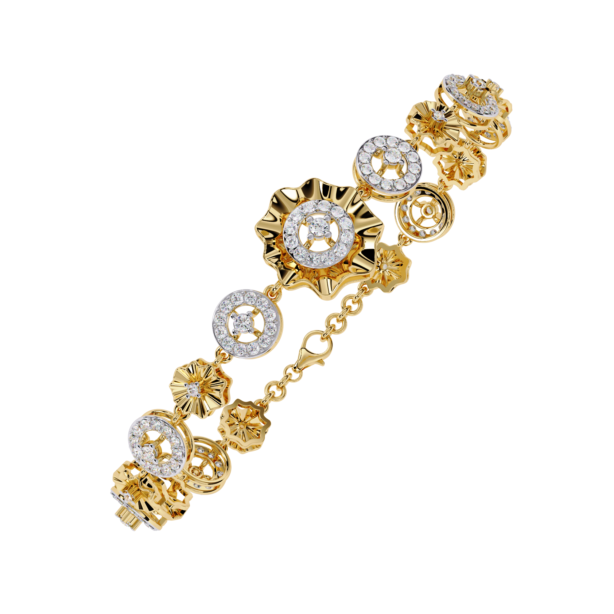 1.28 CT BLOSSOM WREATH BRACELET