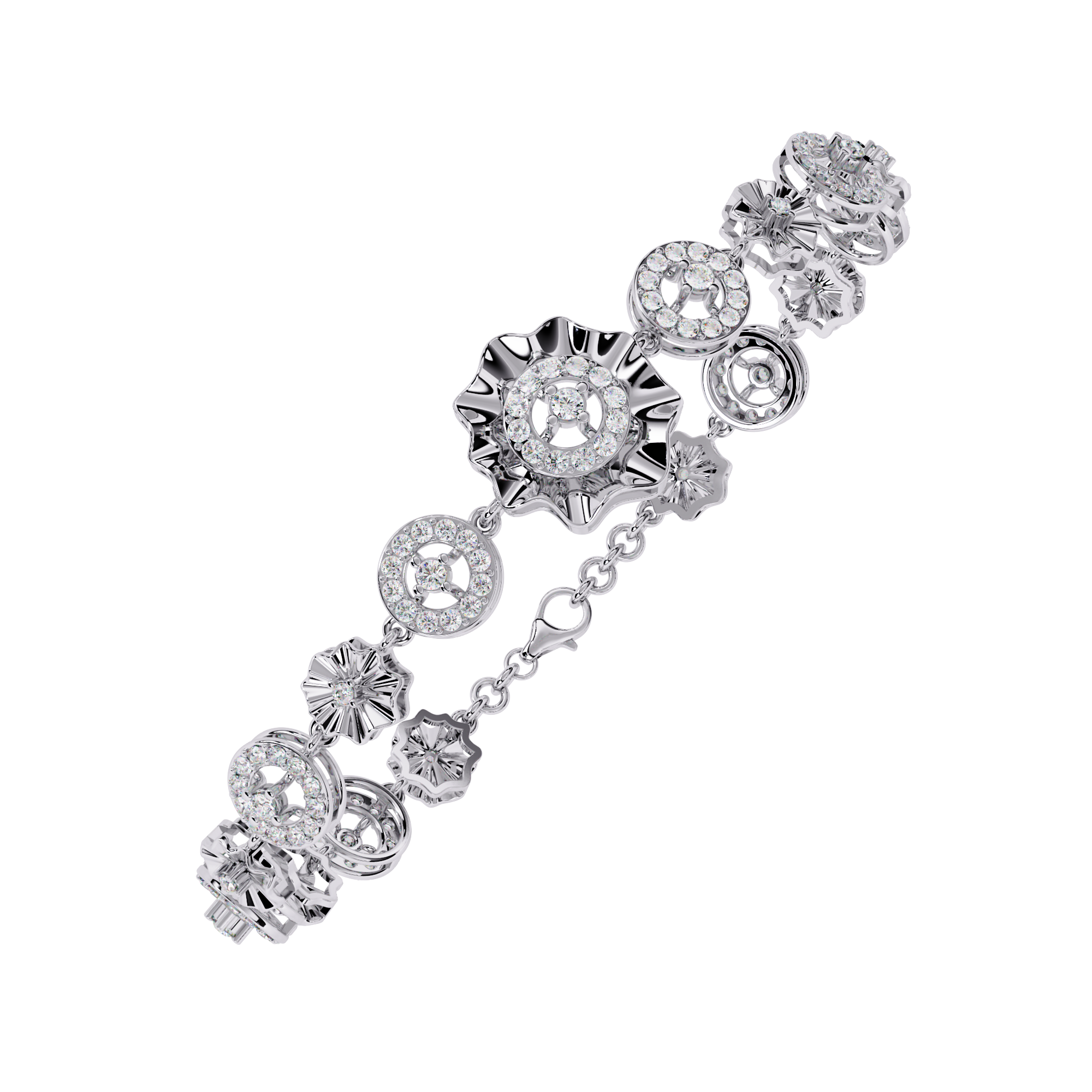 1.28 CT BLOSSOM WREATH BRACELET