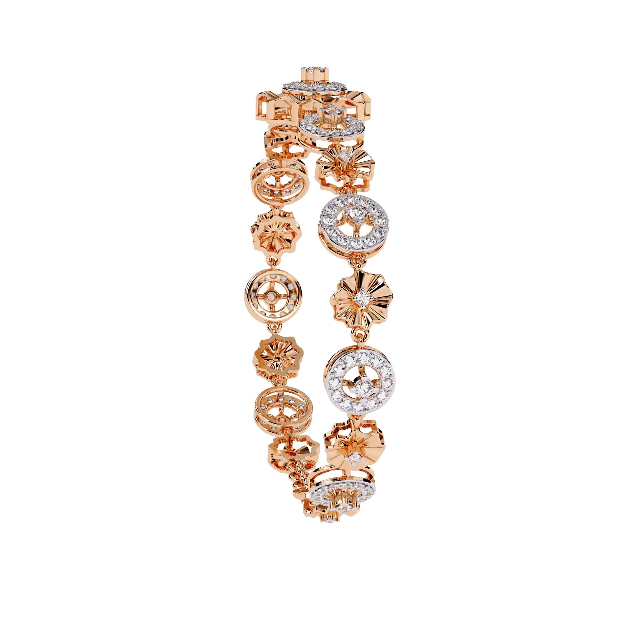 1.28 CT BLOSSOM WREATH BRACELET