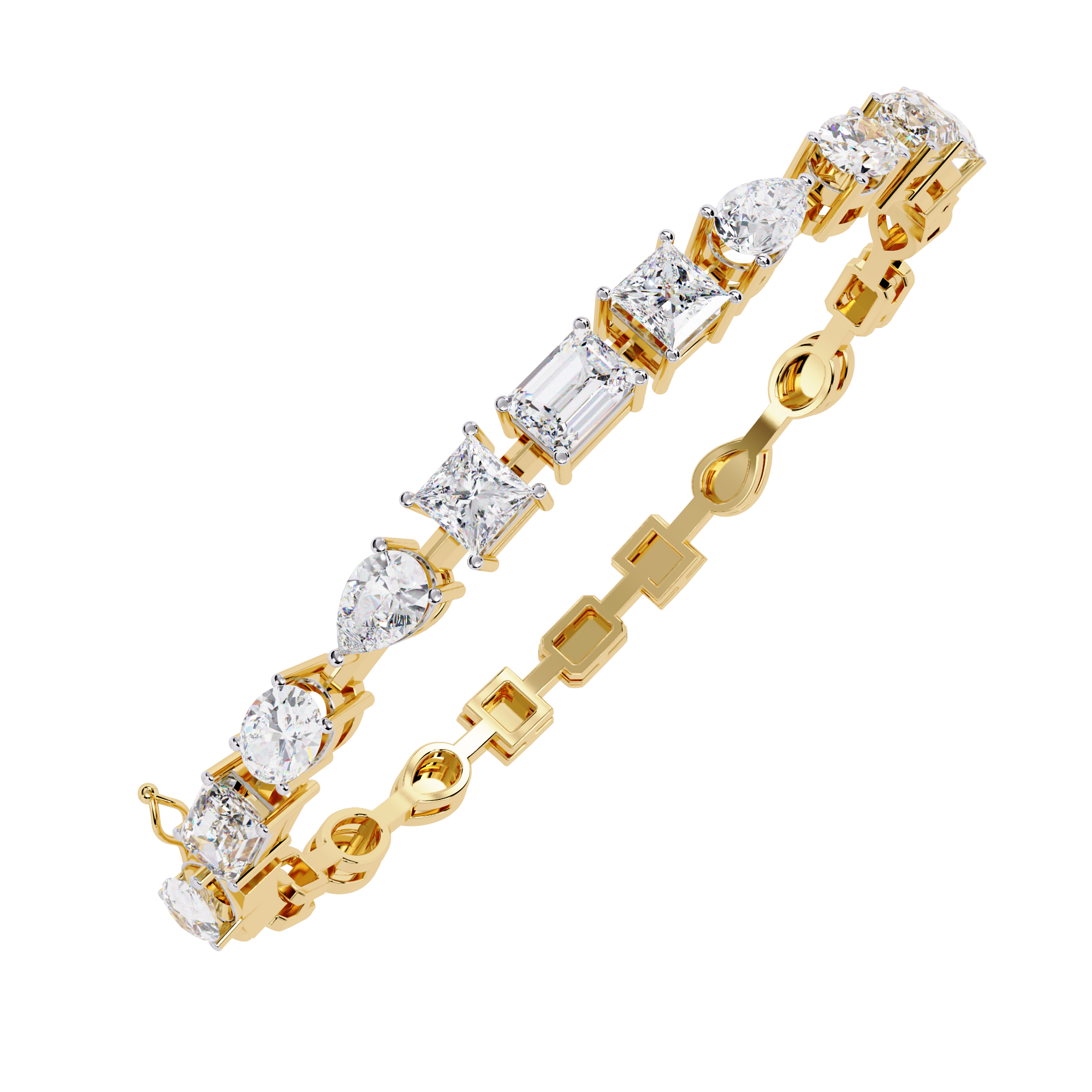 13.84 CT CELESTIA MIX-CUT BRACELET 18K