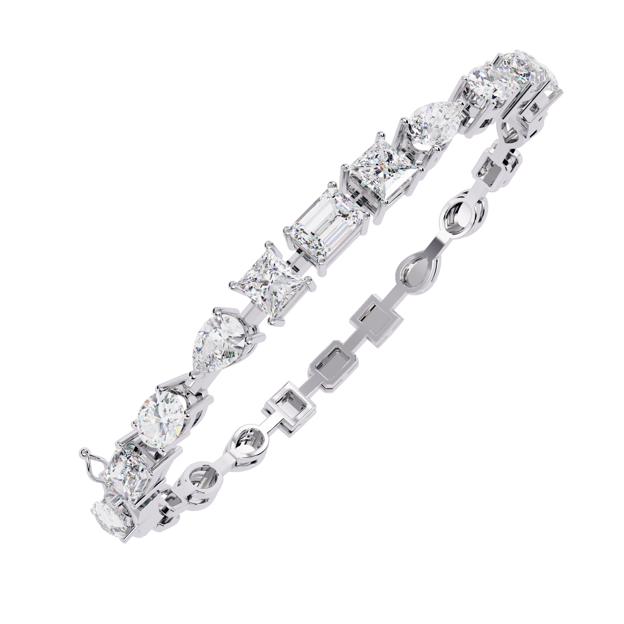 13.84 CT CELESTIA MIX-CUT BRACELET 18K