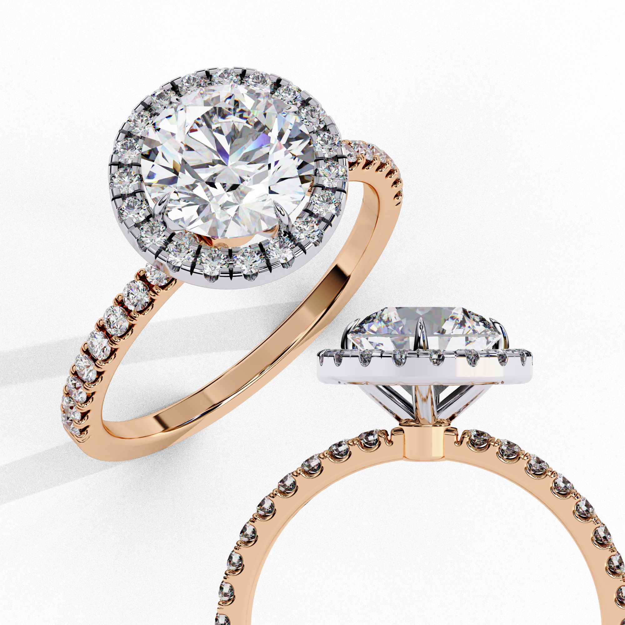1.86 CT Brilliant Round Ring 9k