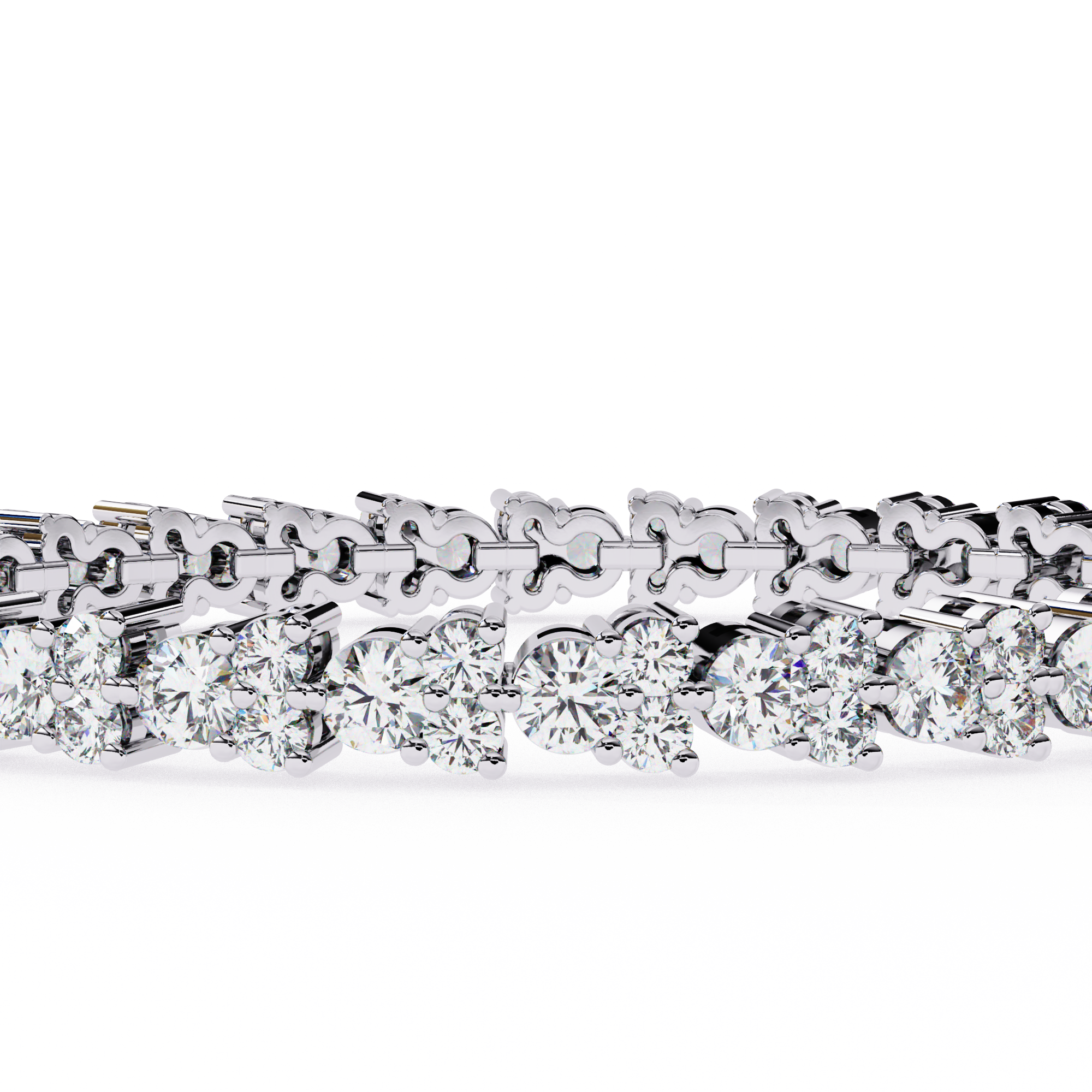 1.28 ct Radiant Elegance Bracelet 9k