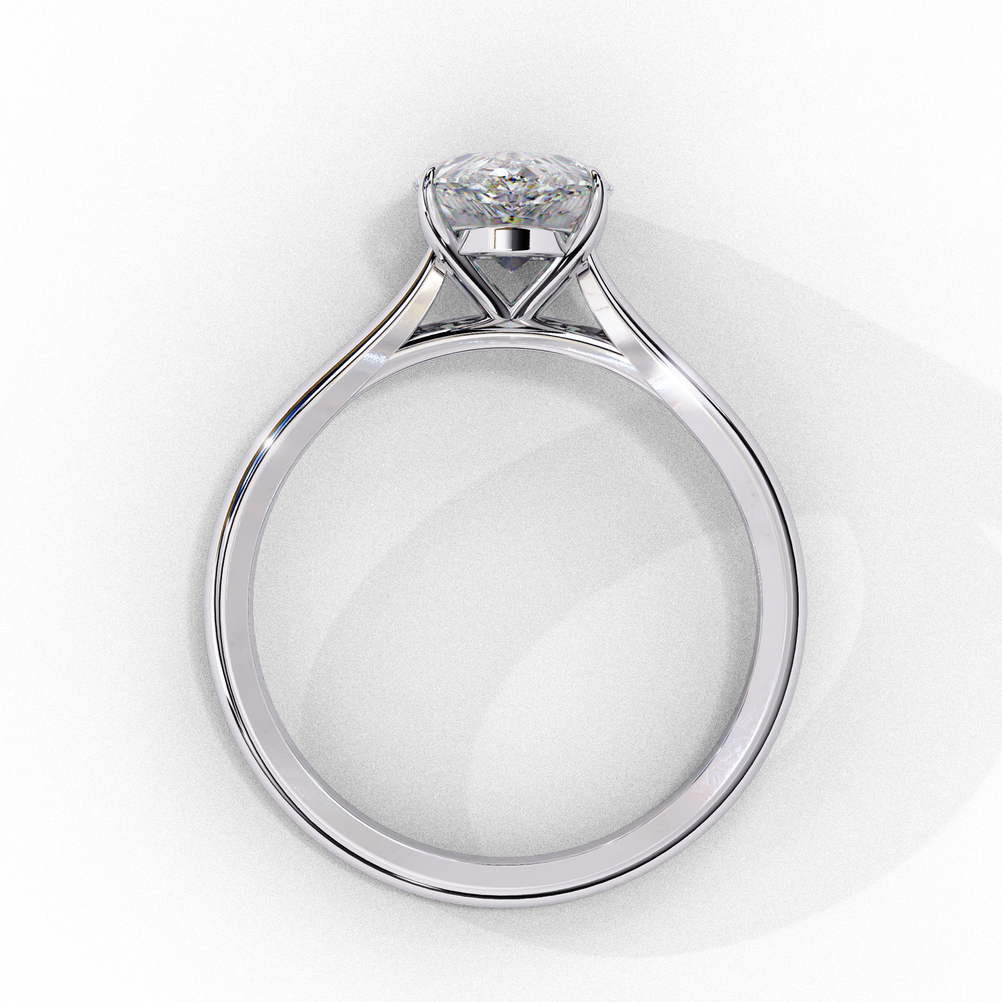 0.89 carat pear rings 9k