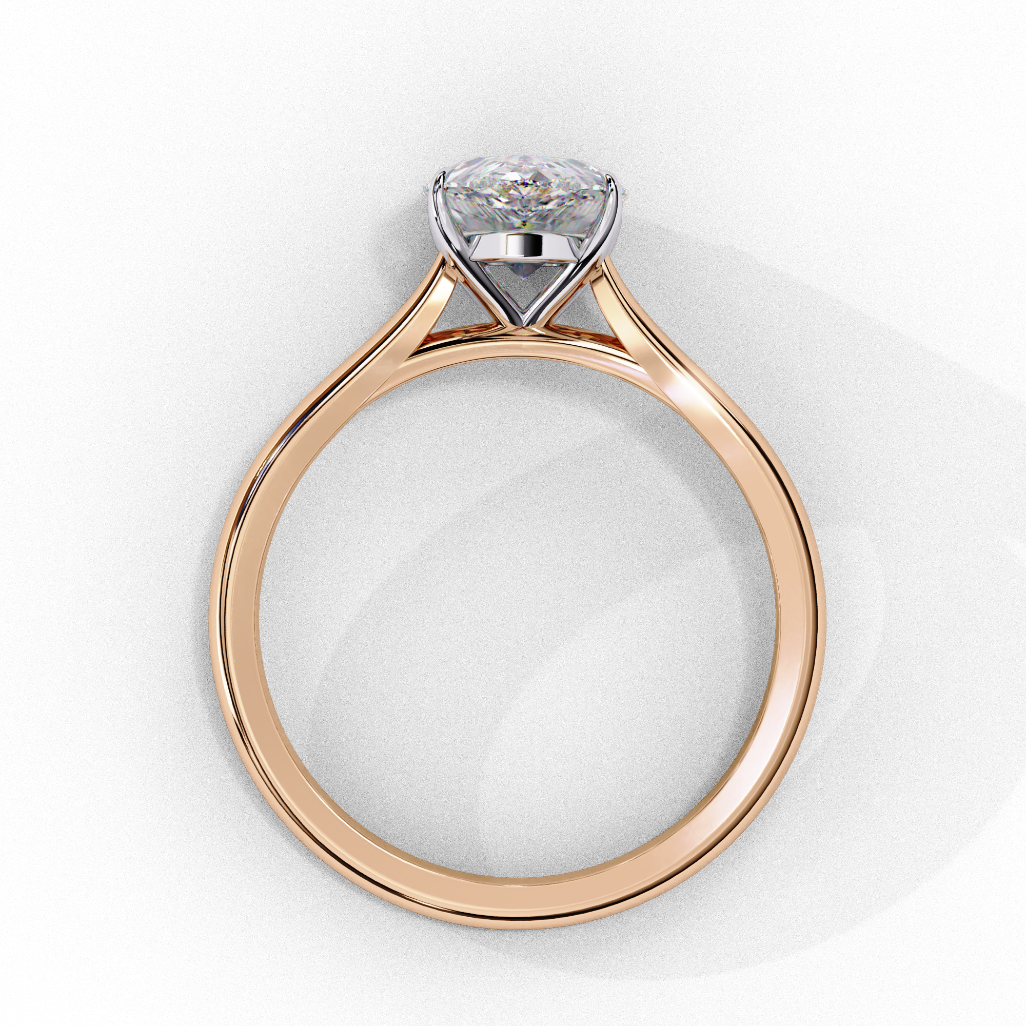 1 ct Pear Elegance Ring 9k