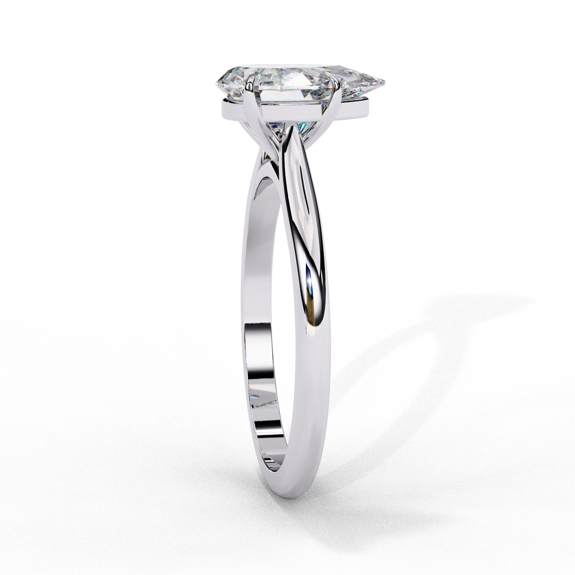 1 ct Pear Elegance Ring 9k