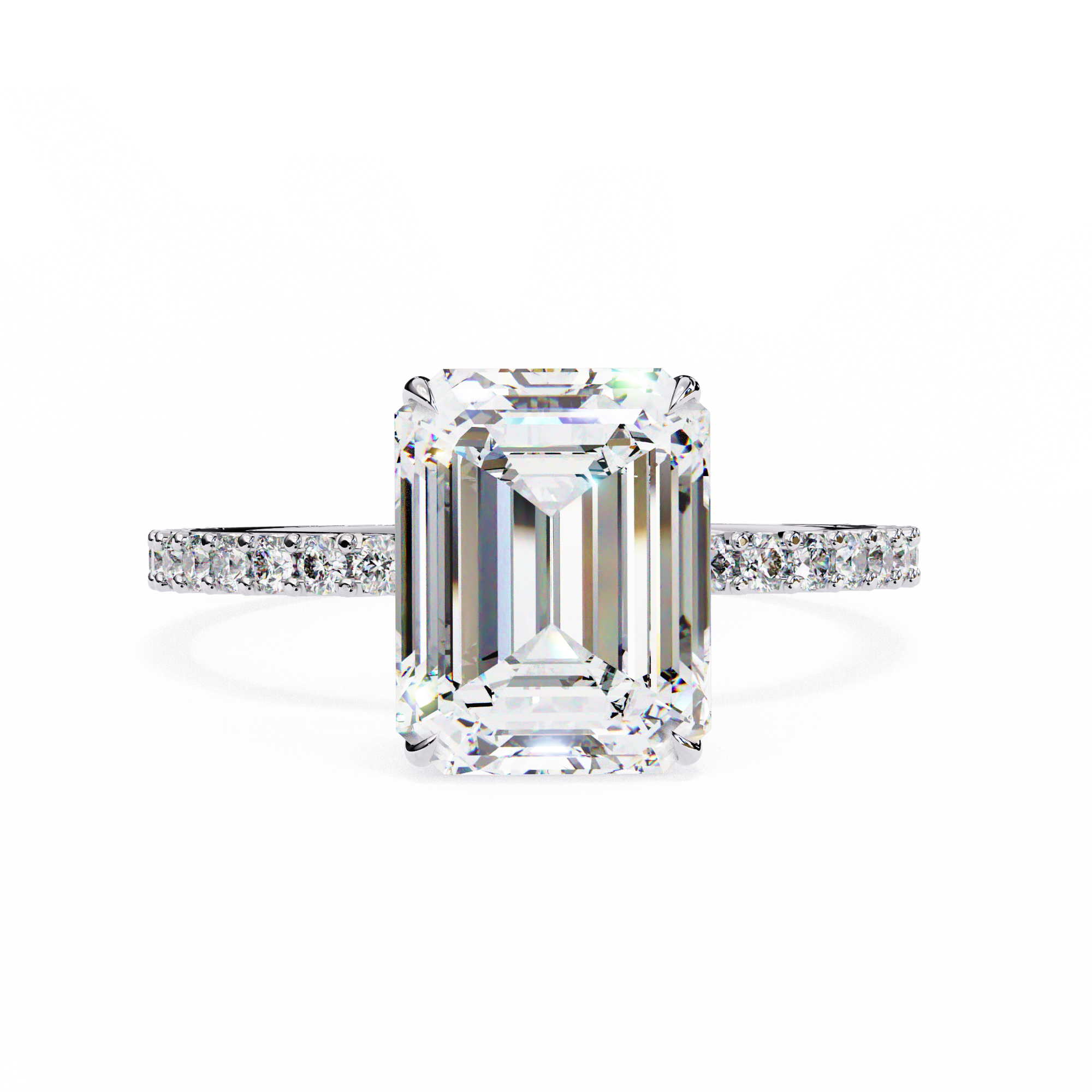 2.60 ct Emerald Eclipse Ring 9k