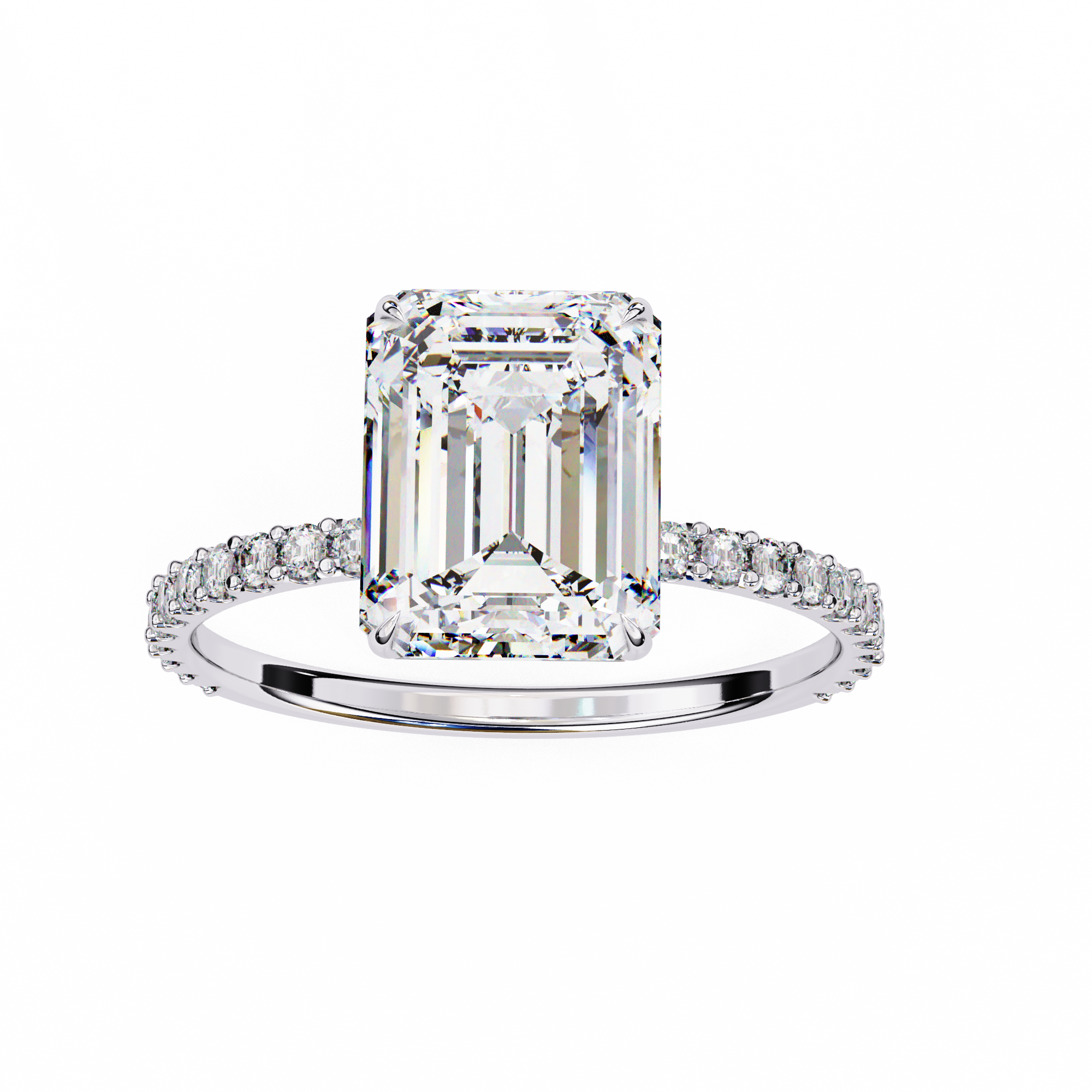 2.60 ct Emerald Eclipse Ring 9k