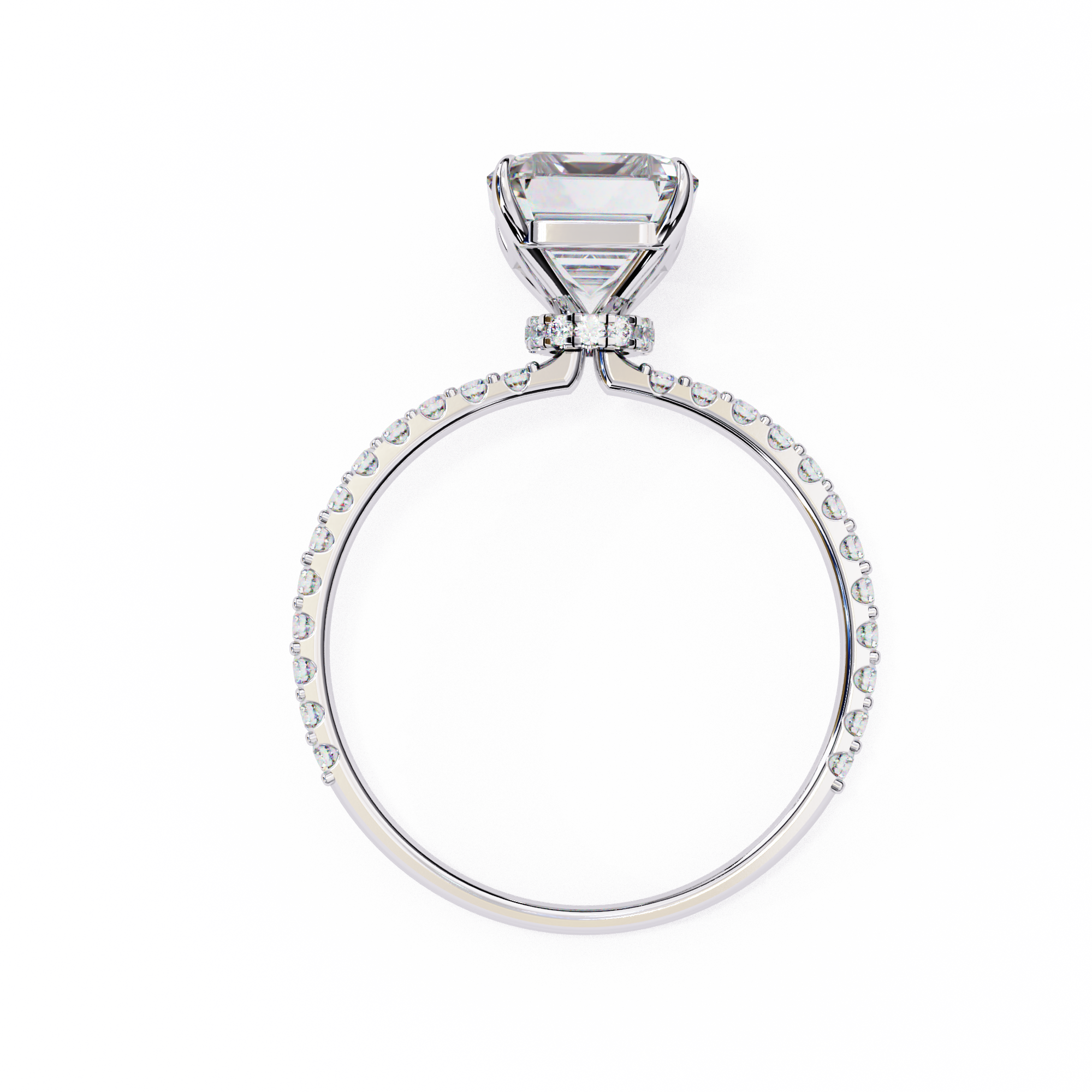 2.60 ct Emerald Eclipse Ring 9k