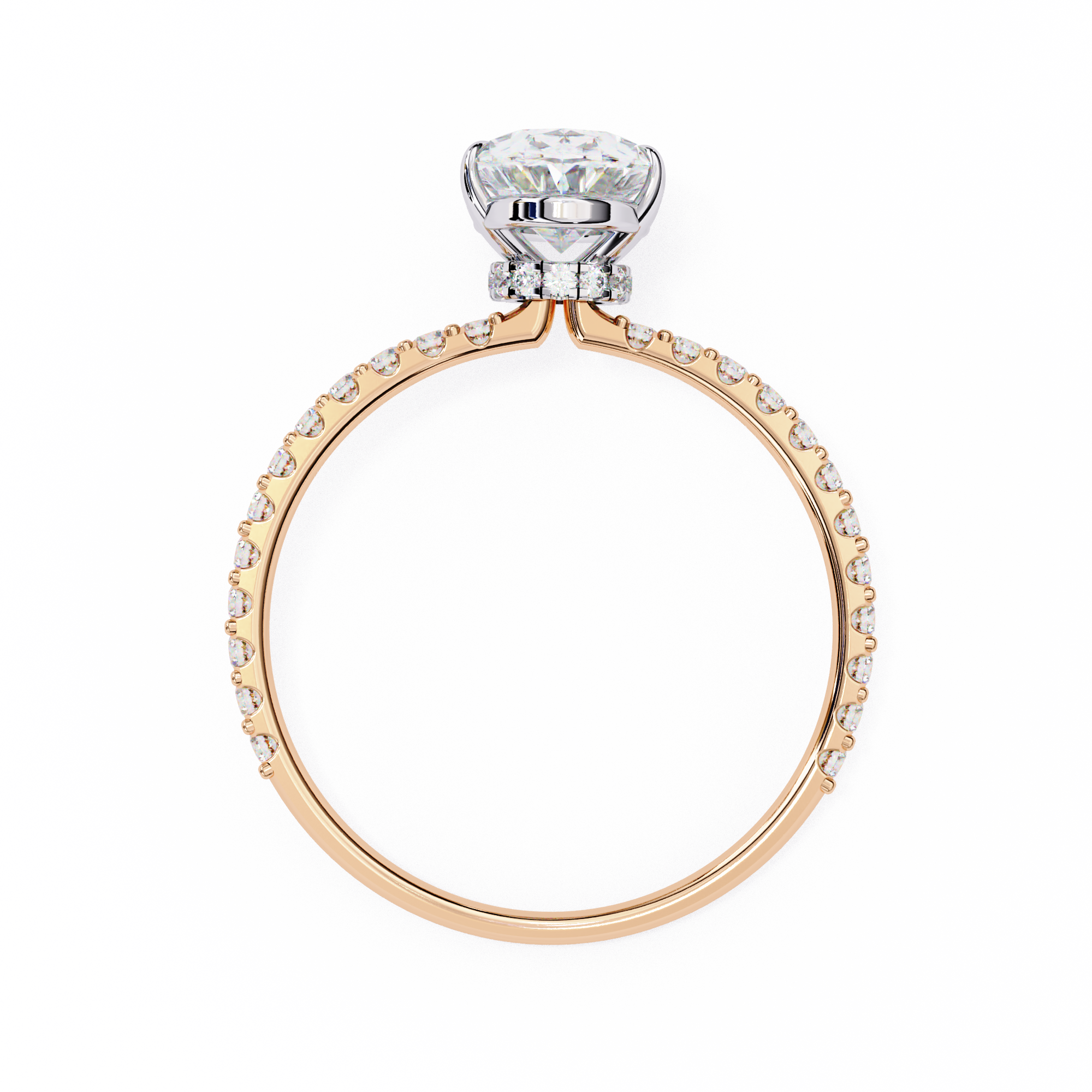 1.49 ct Oval Radiance Ring 9k