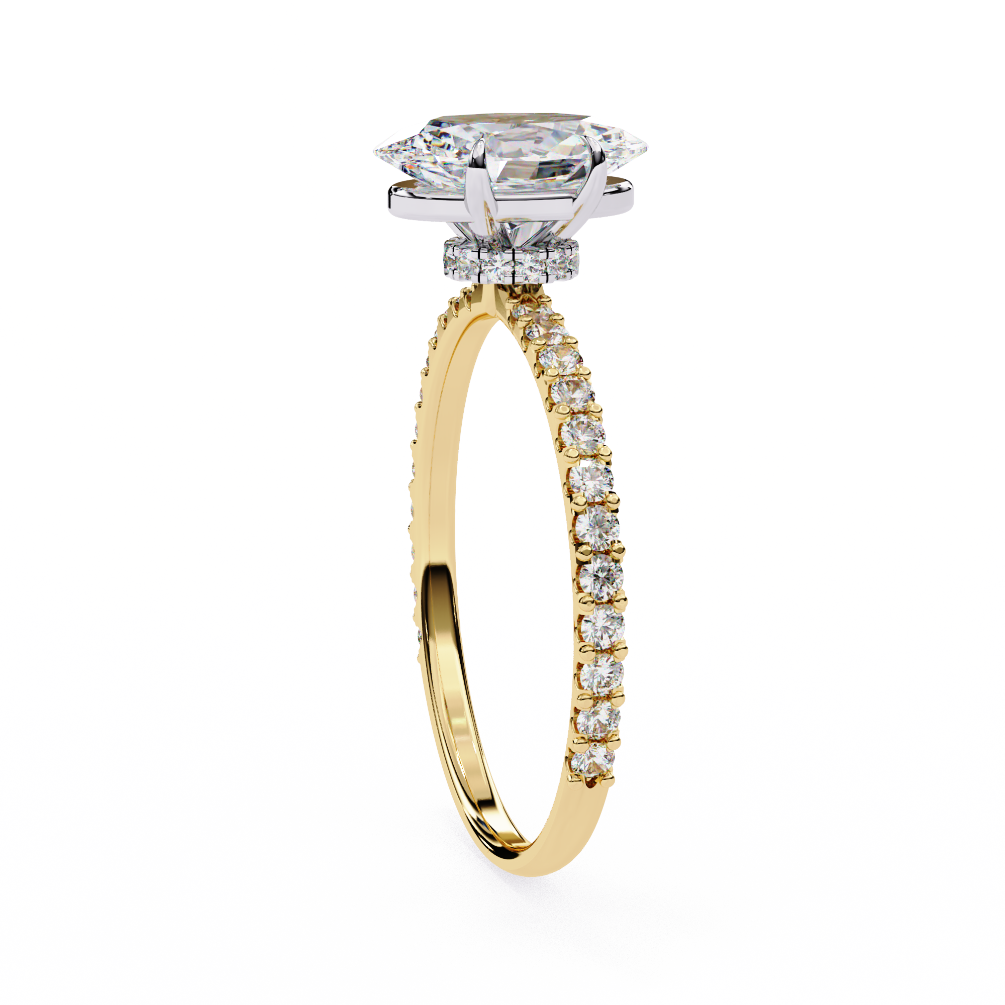 1.49 ct Oval Radiance Ring 9k