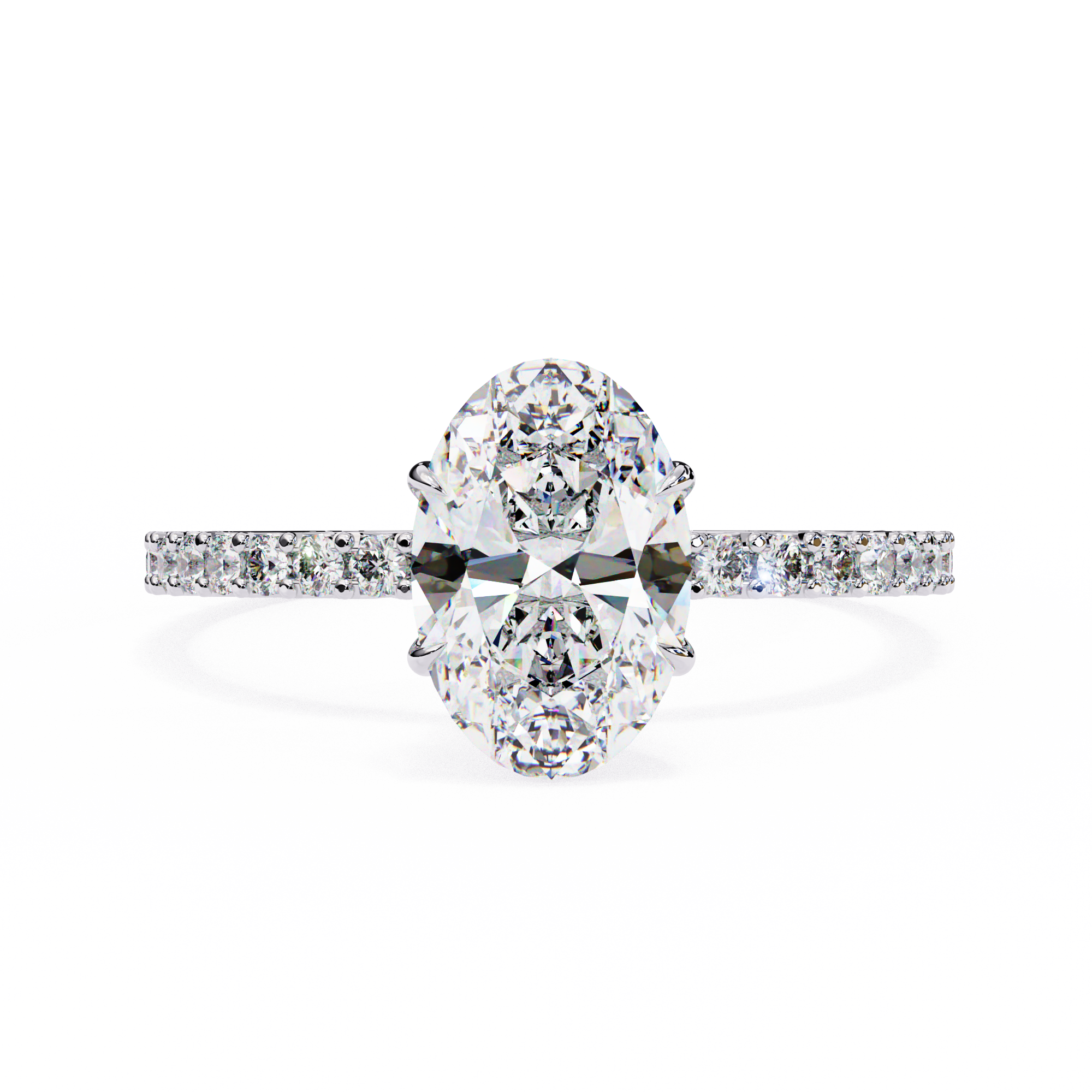 1.49 ct Oval Radiance Ring 9k