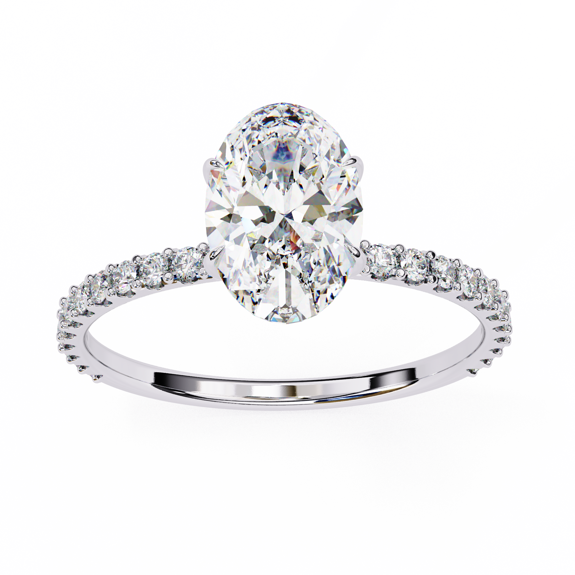 1.49 ct Oval Radiance Ring 9k