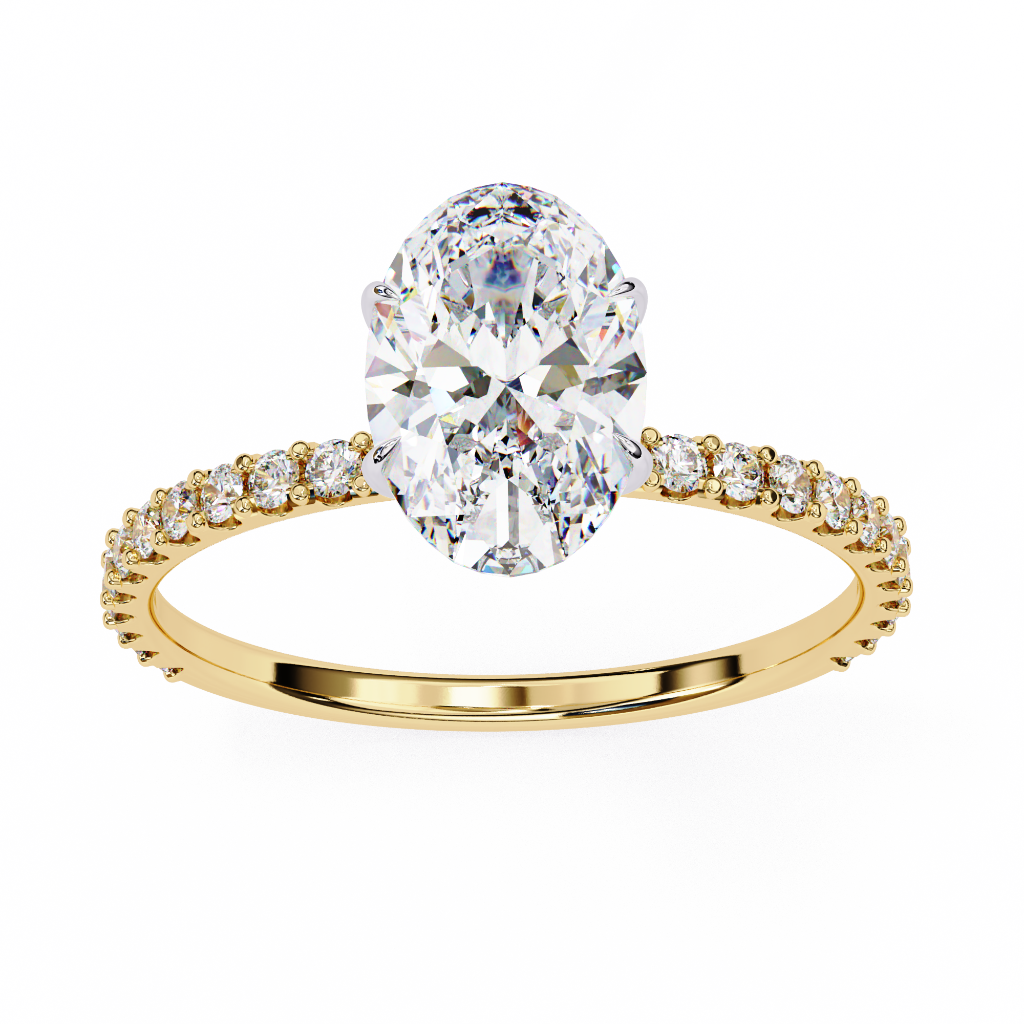 1.49 ct Oval Radiance Ring 9k