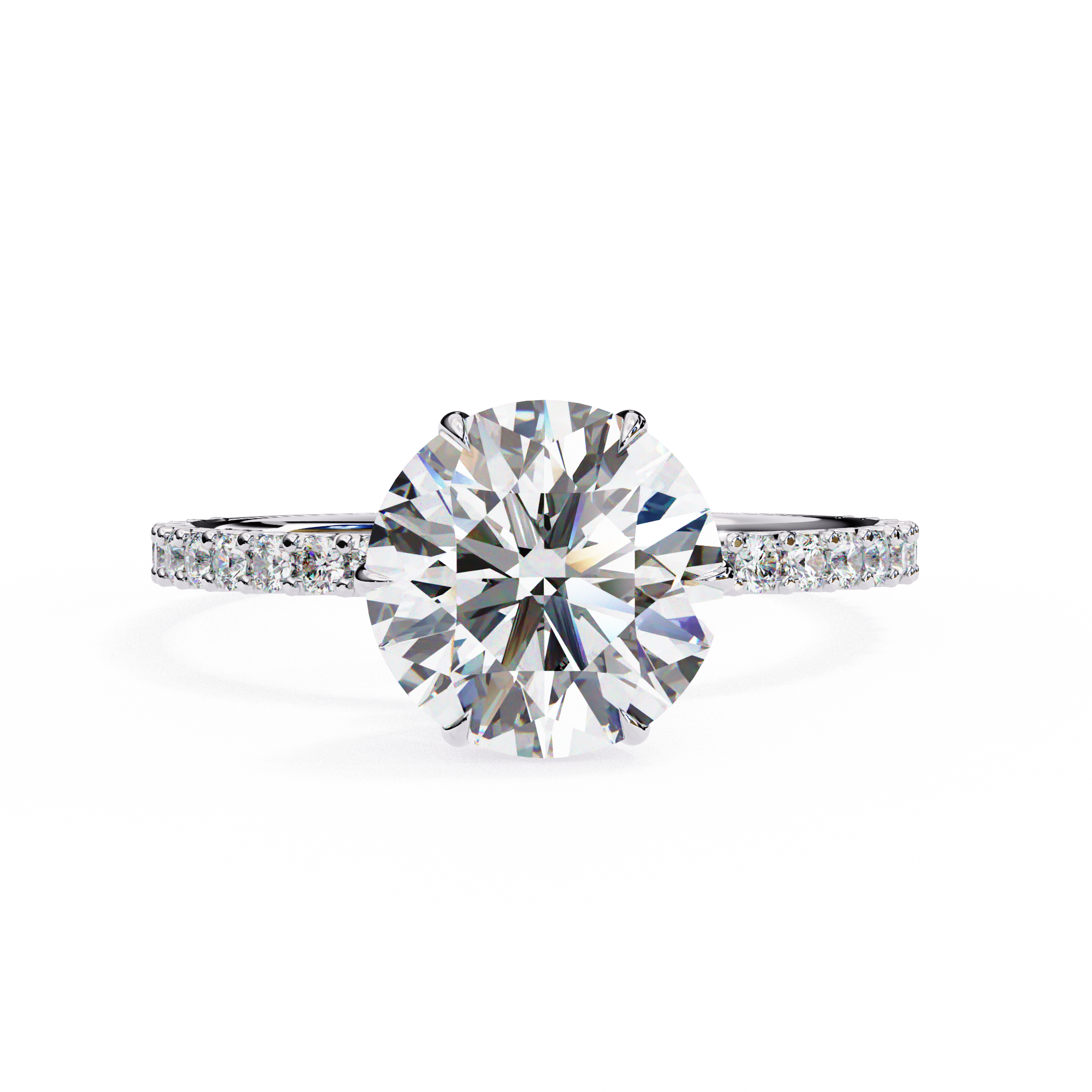 2.21 ct Grand Round Ring 9k