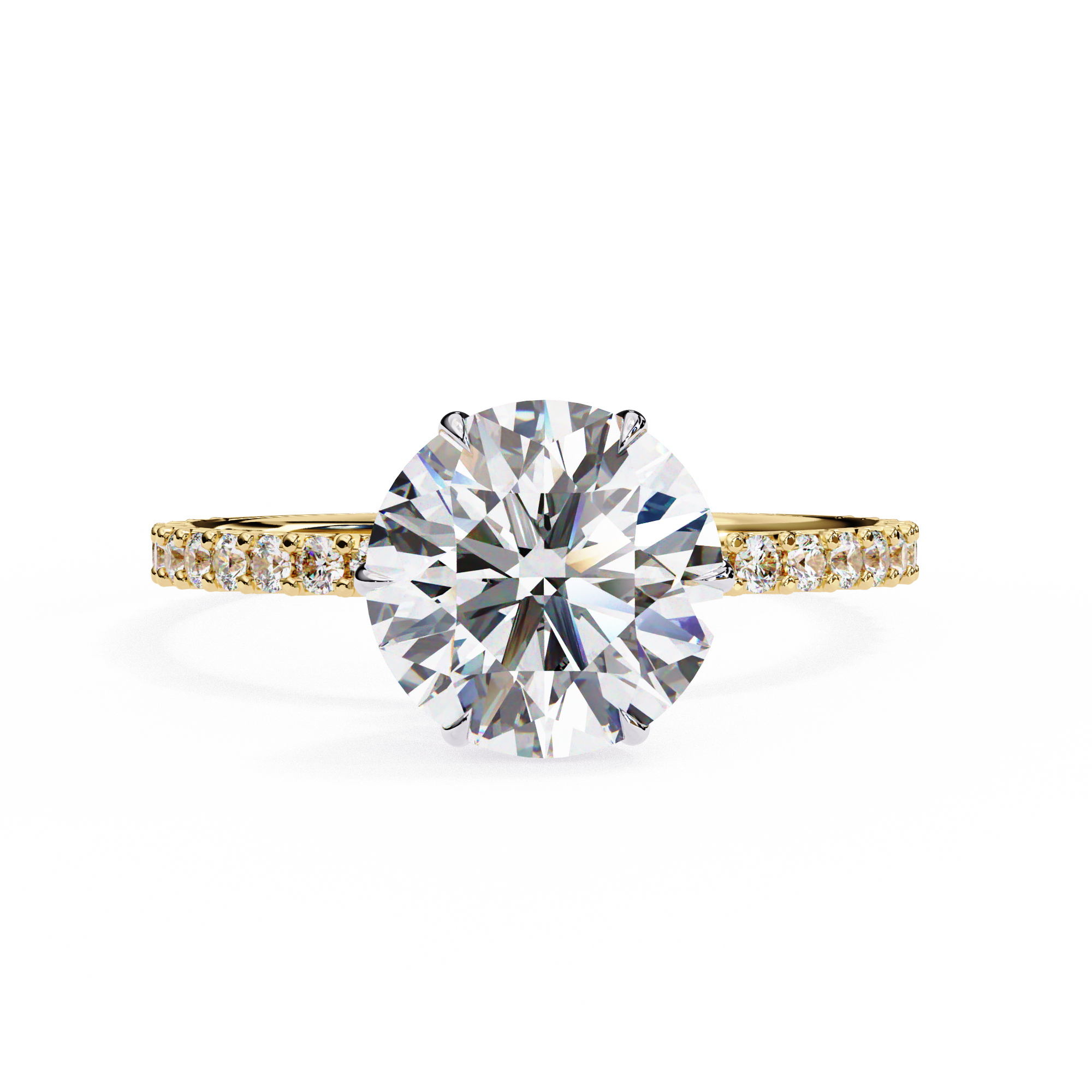 2.21 ct Grand Round Ring 9k
