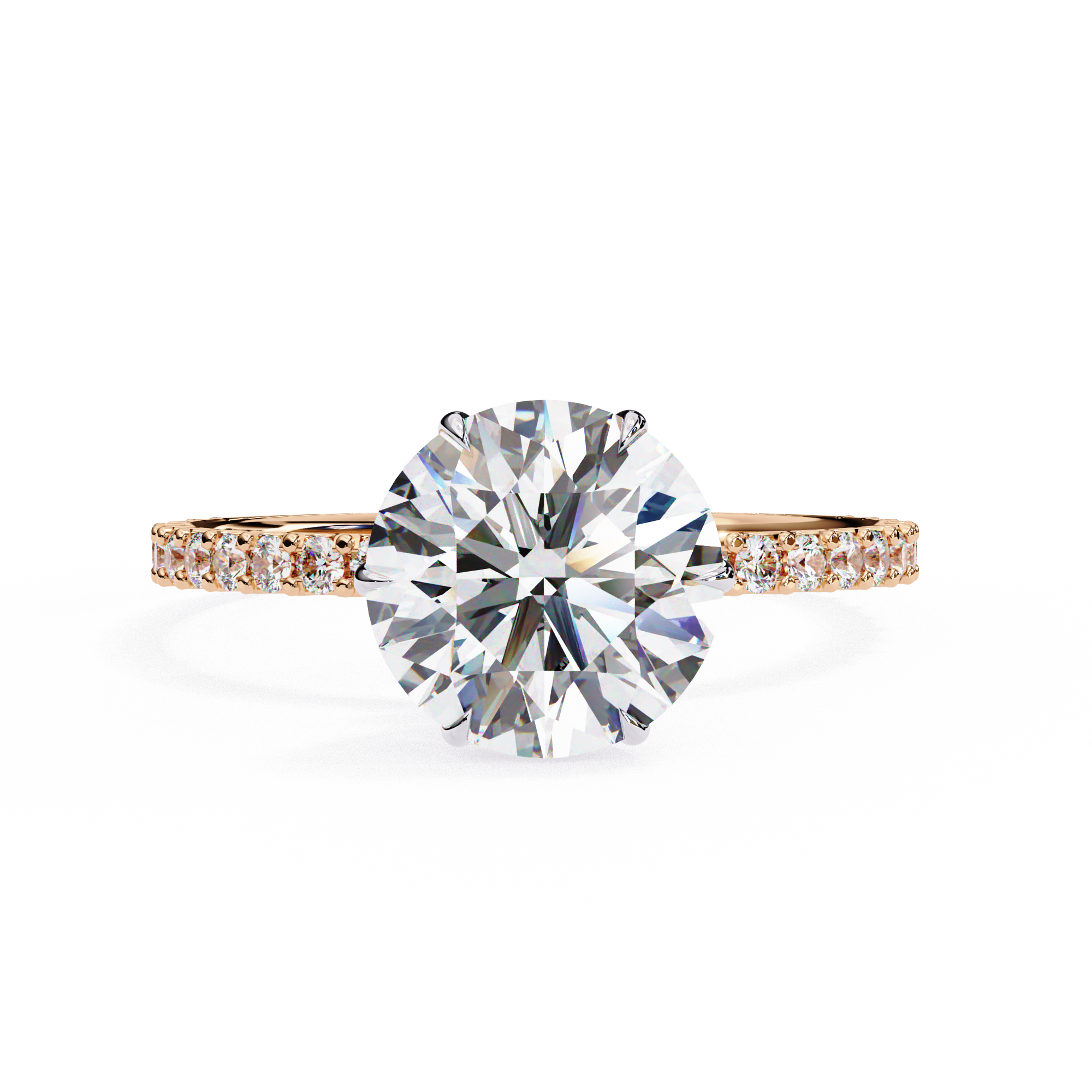 2.21 ct Grand Round Ring 9k