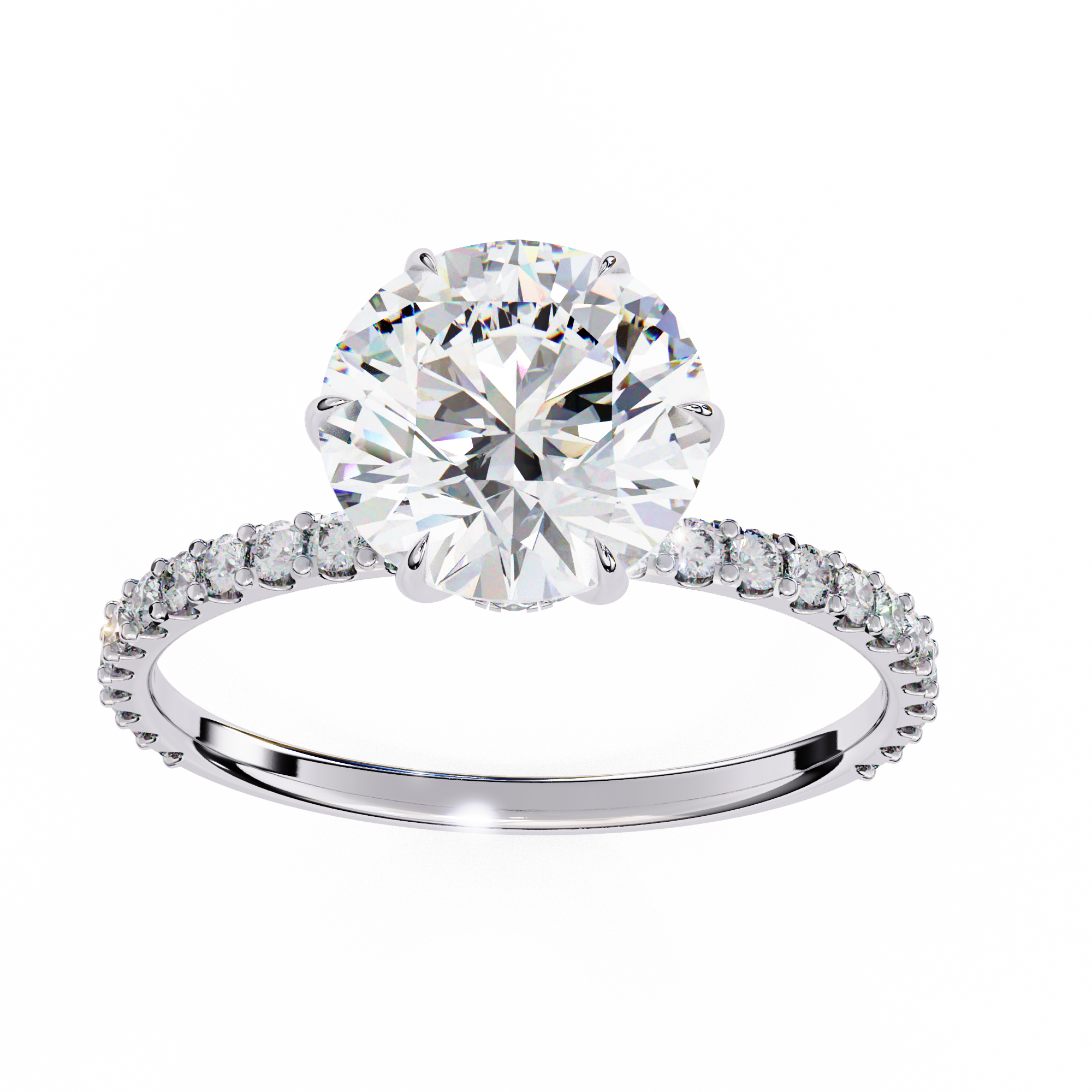 2.21 ct Grand Round Ring 9k