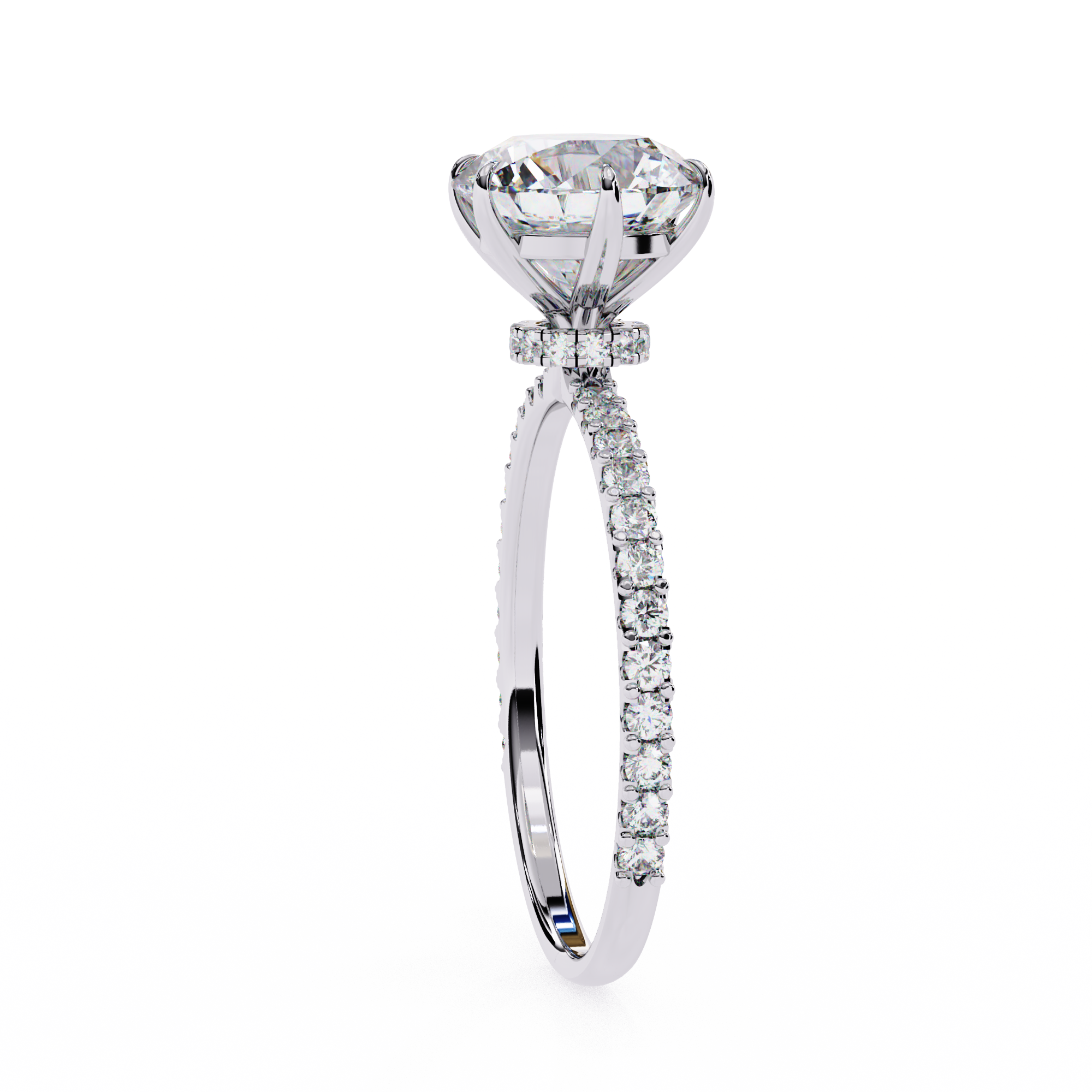 2.21 ct Grand Round Ring 9k