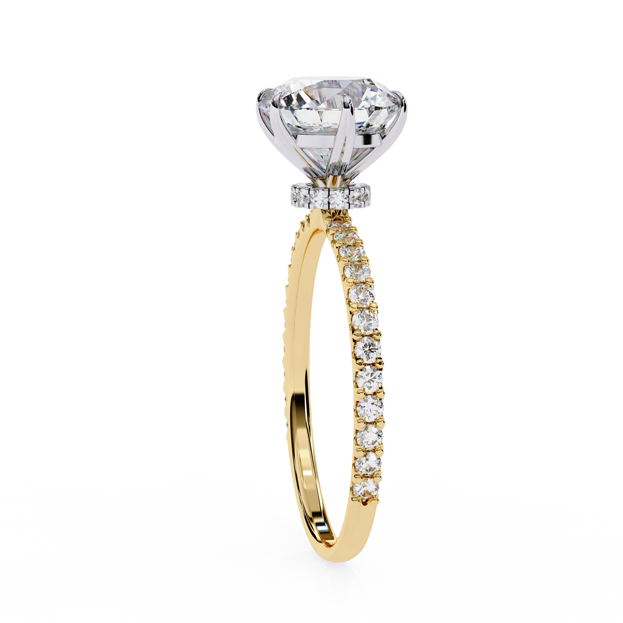 2.21 ct Grand Round Ring 9k