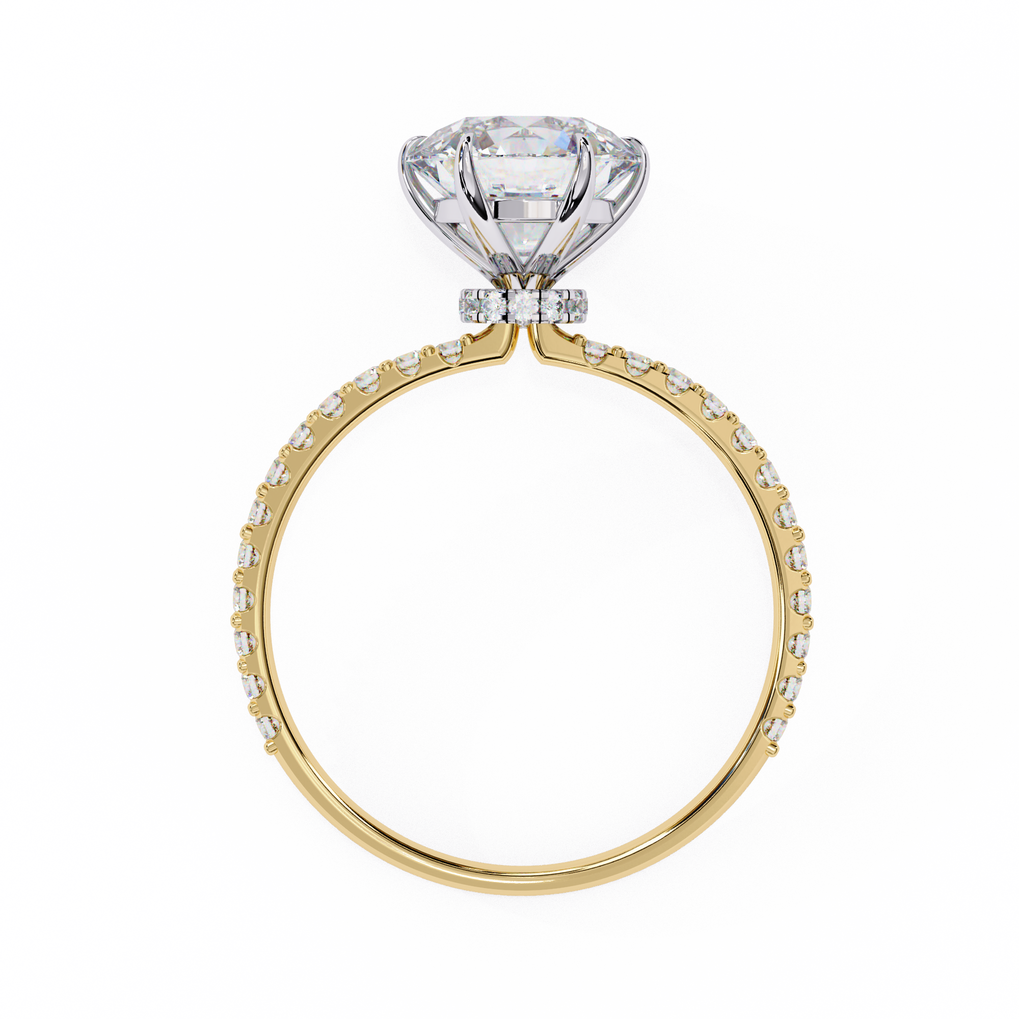 2.21 ct Grand Round Ring 9k