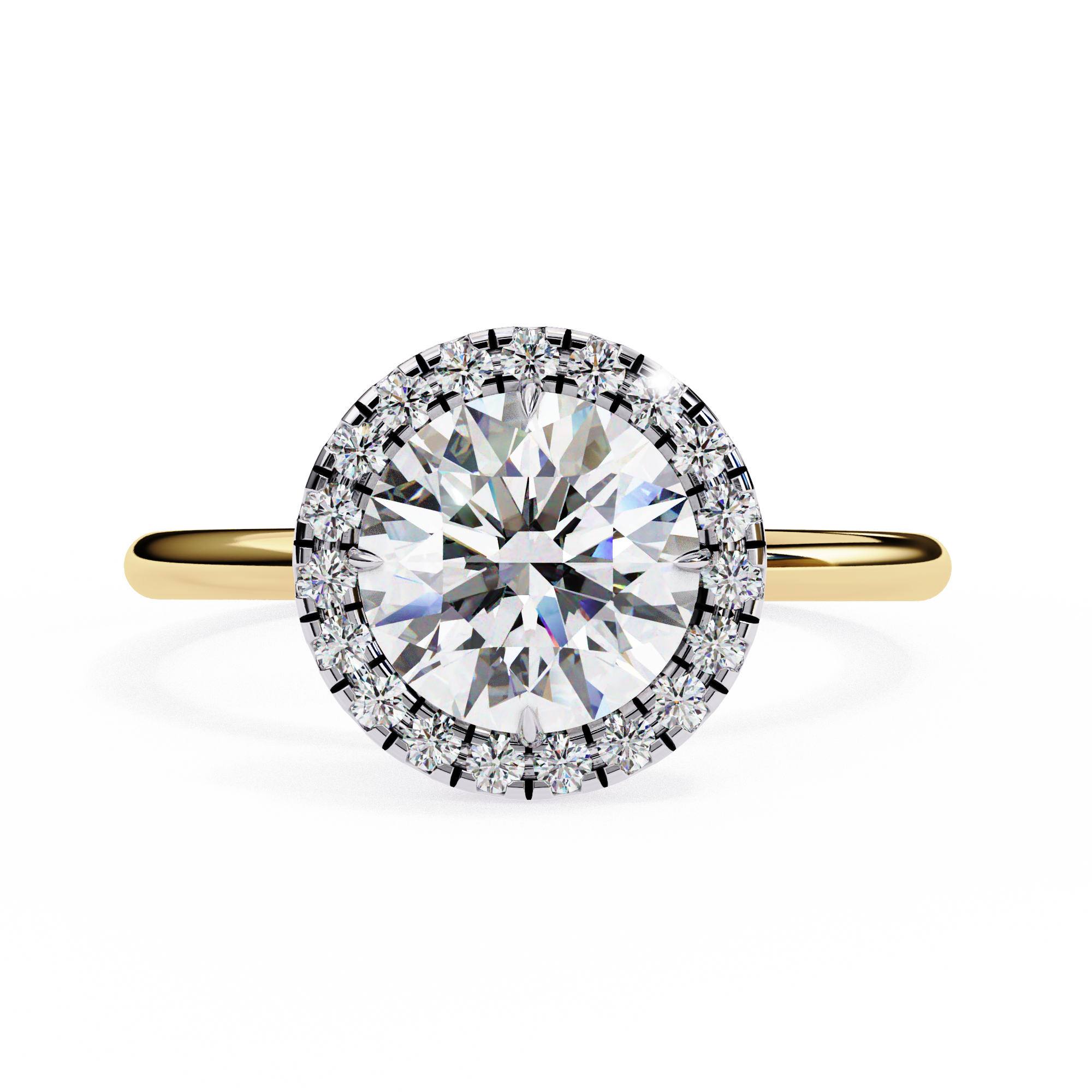 1.68 ct Luminous Round Ring 9k