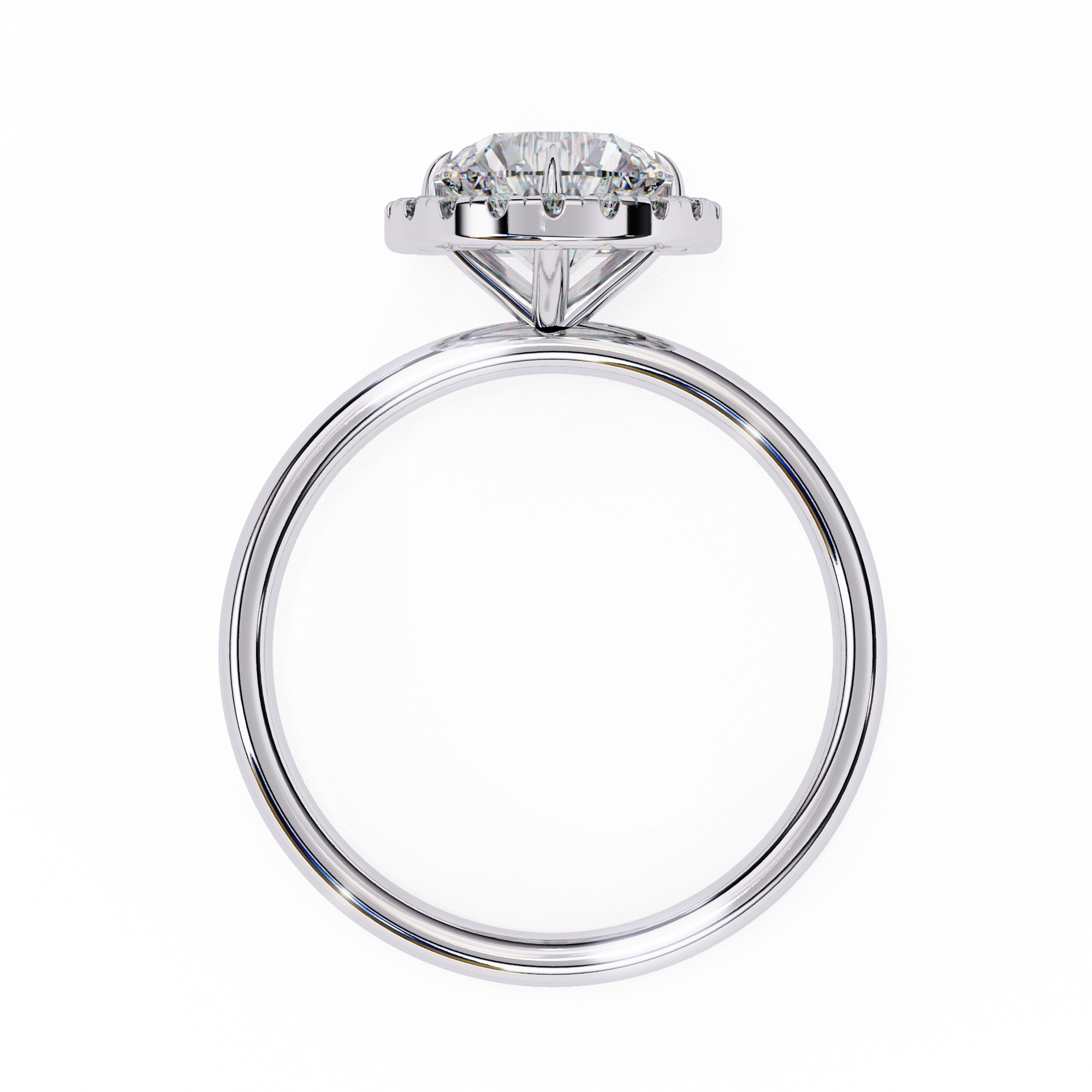 1.68 ct Luminous Round Ring 9k