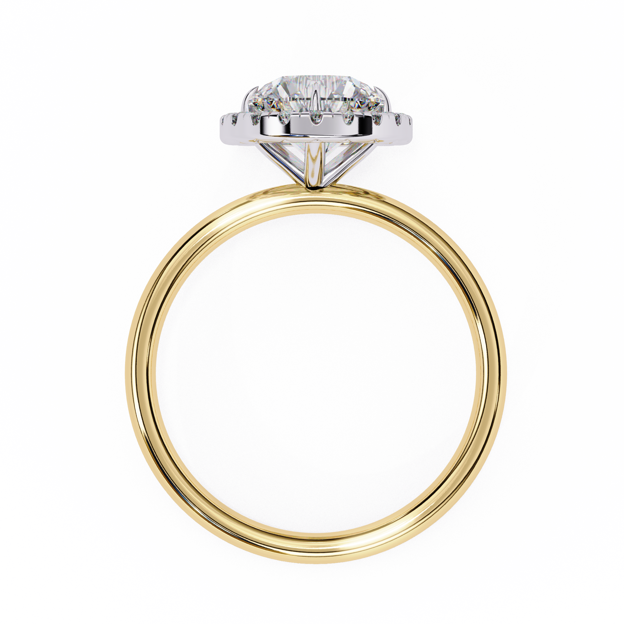 1.68 ct Luminous Round Ring 9k