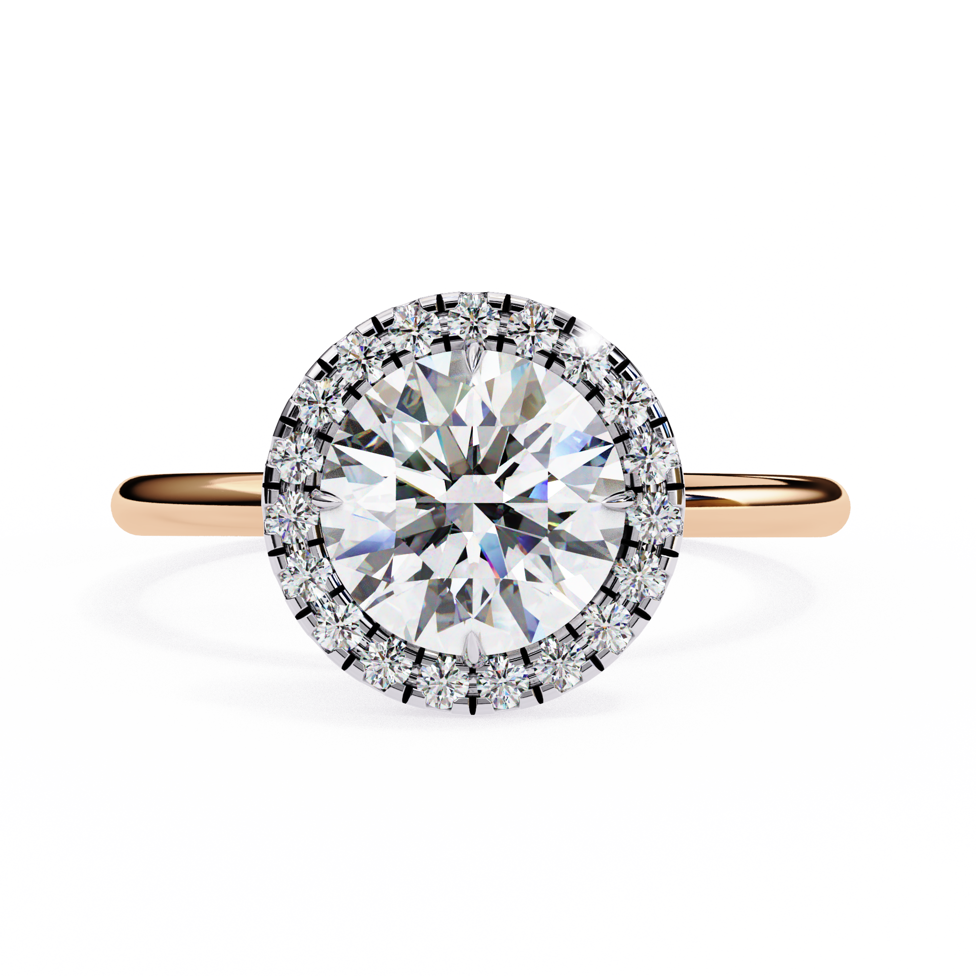 1.68 ct Luminous Round Ring 9k