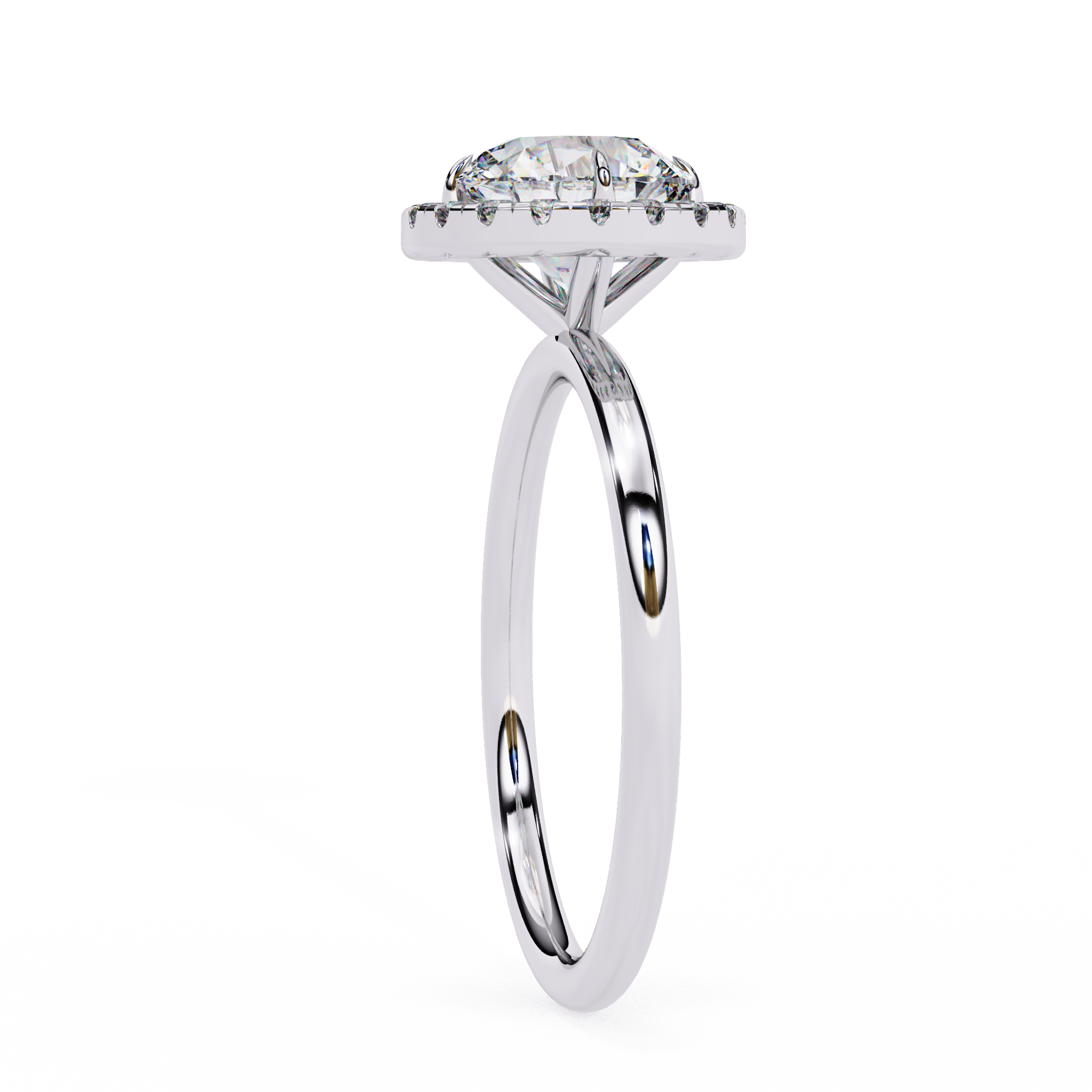 1.68 ct Luminous Round Ring 9k