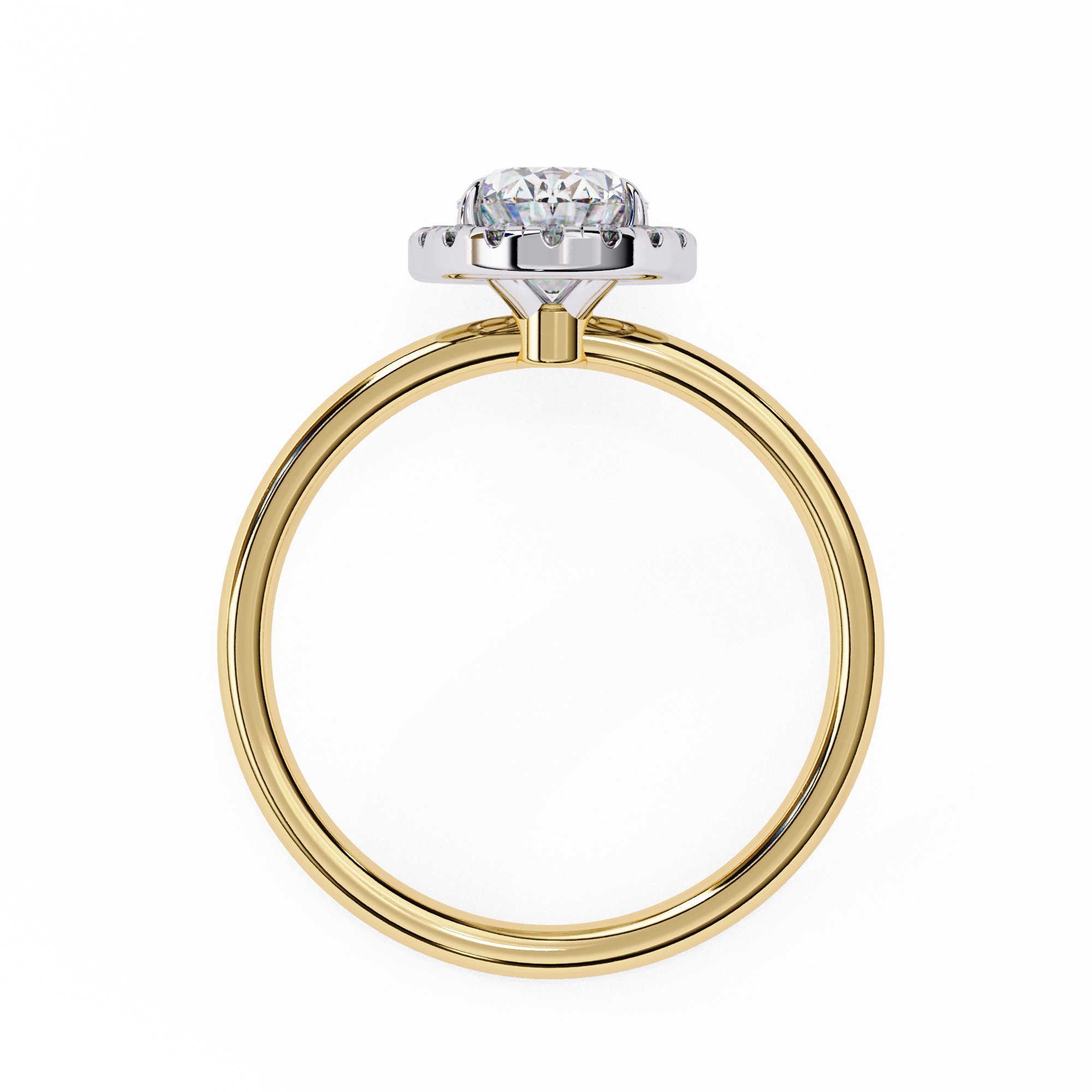 1.24 ct Dual Ellipse Harmony Ring 9k