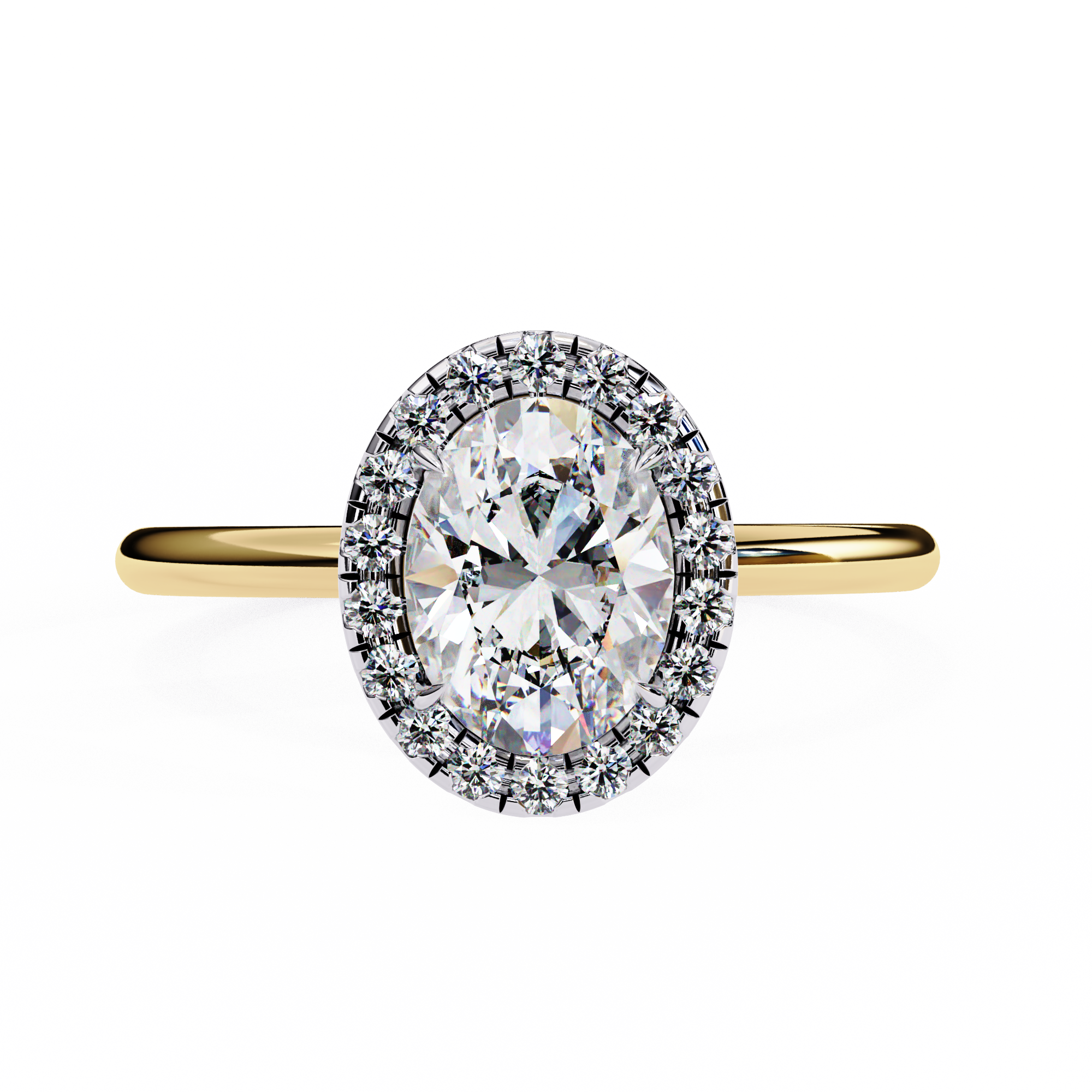 1.24 ct Dual Ellipse Harmony Ring 9k