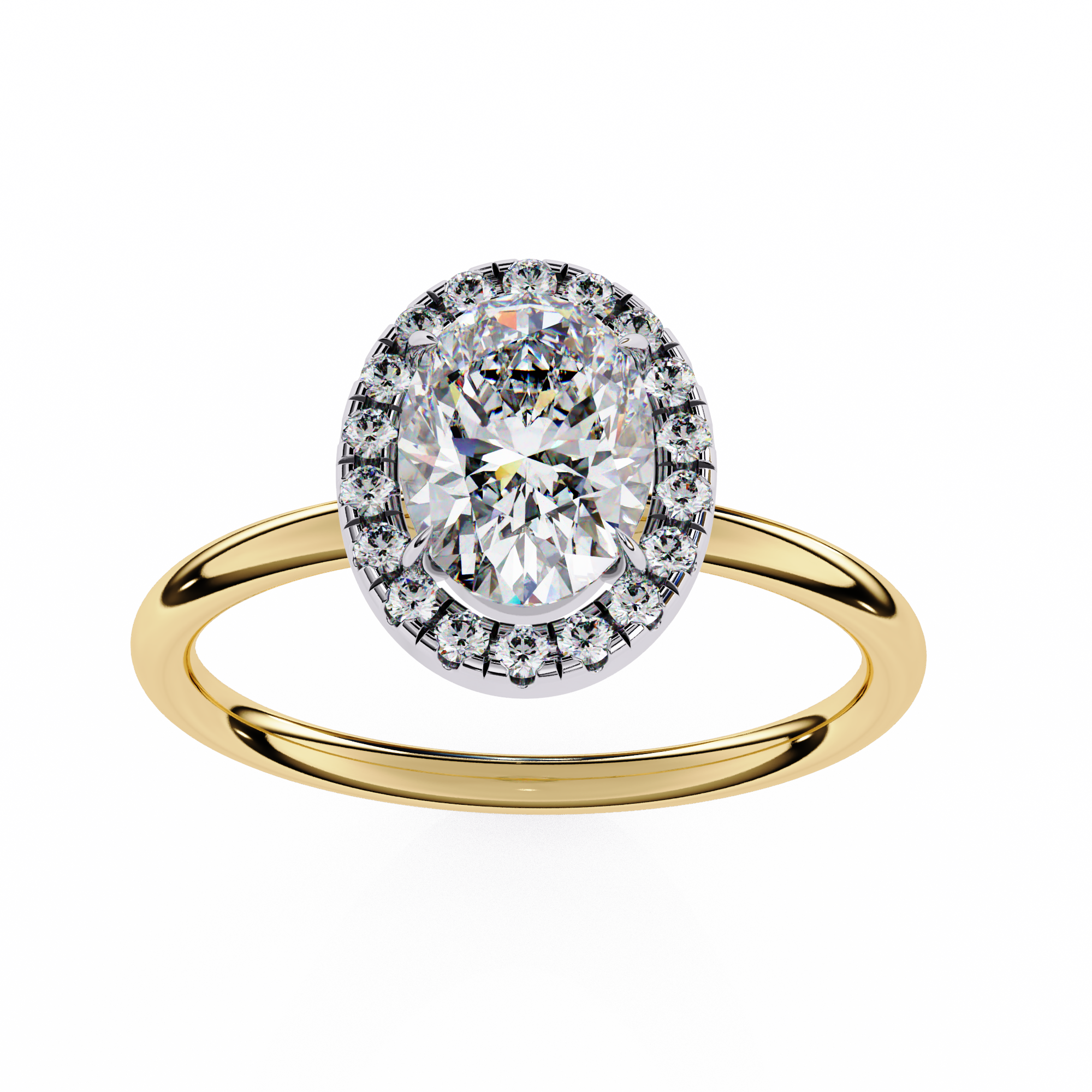 1.24 ct Dual Ellipse Harmony Ring 9k