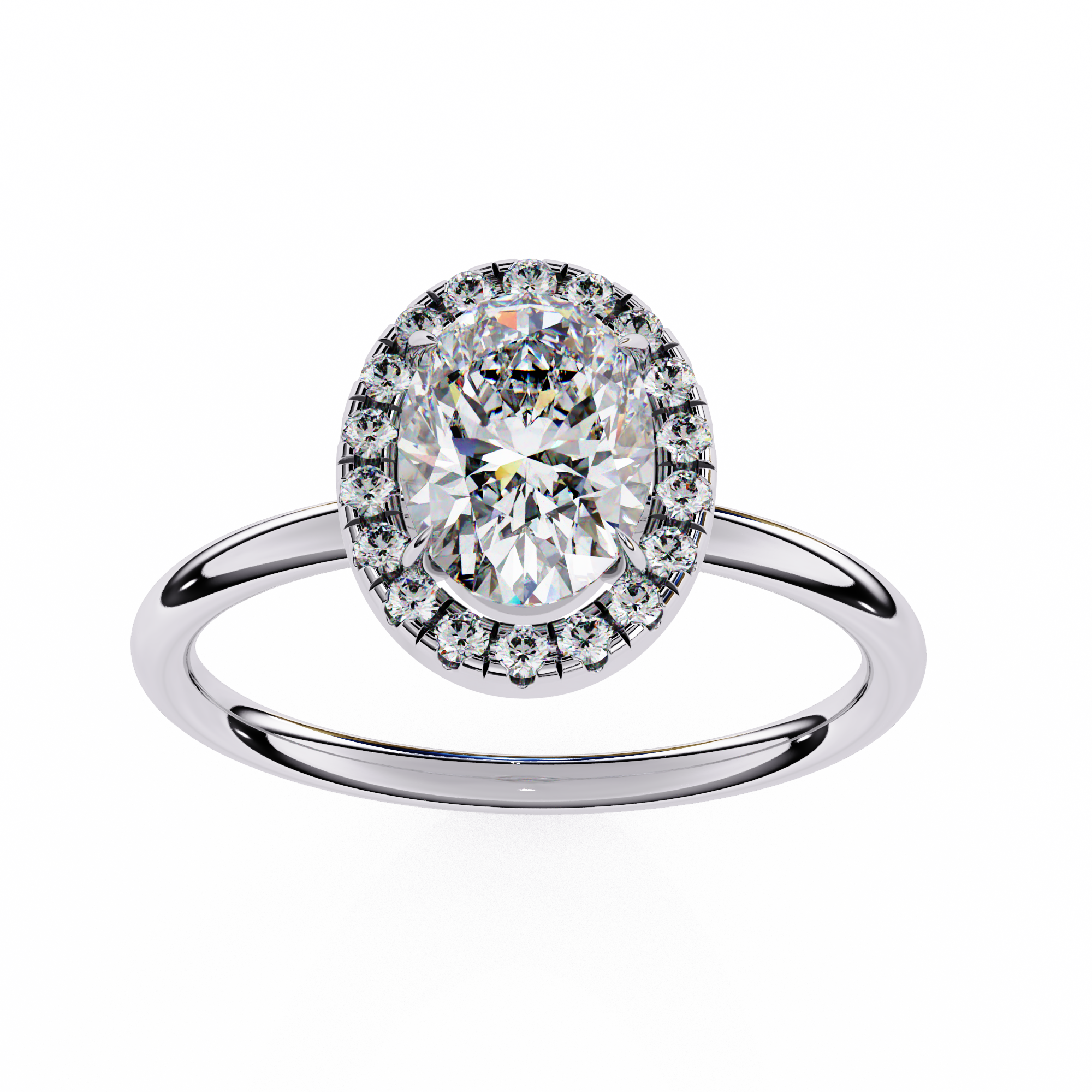 1.24 ct Dual Ellipse Harmony Ring 9k